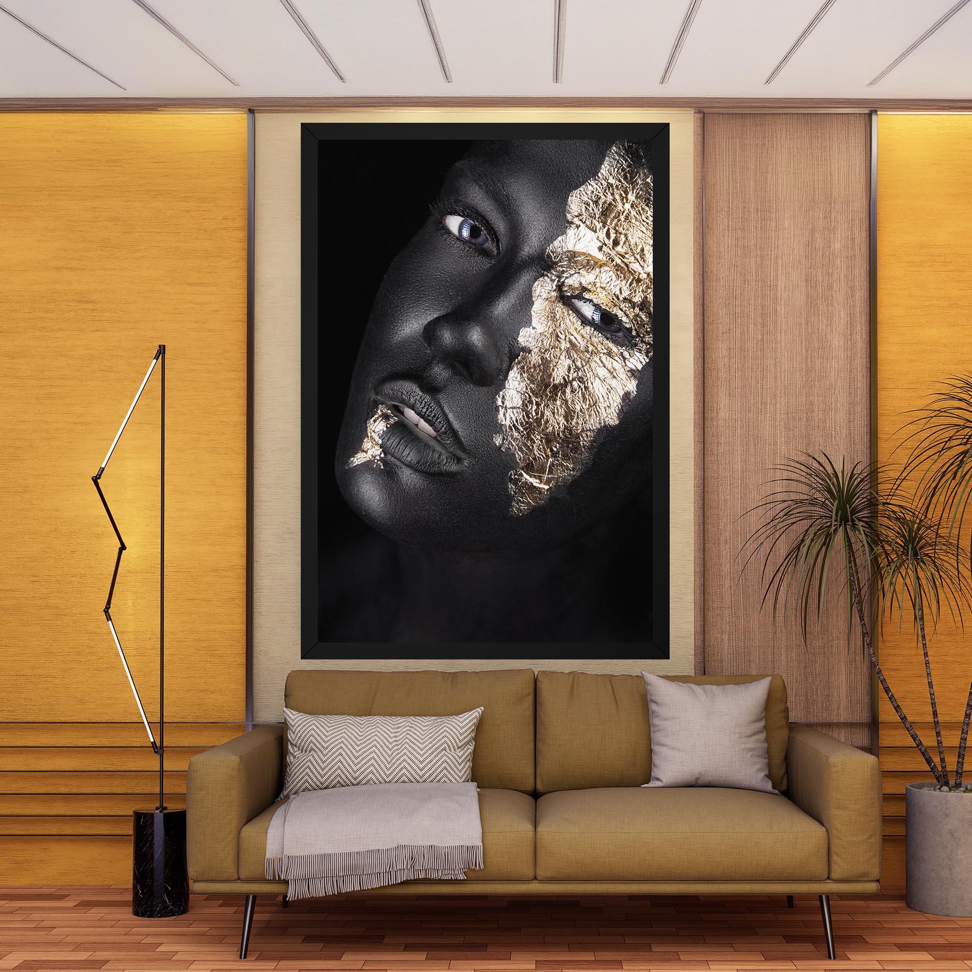 Leinwandbild Grey Gold Makeup mockup 9