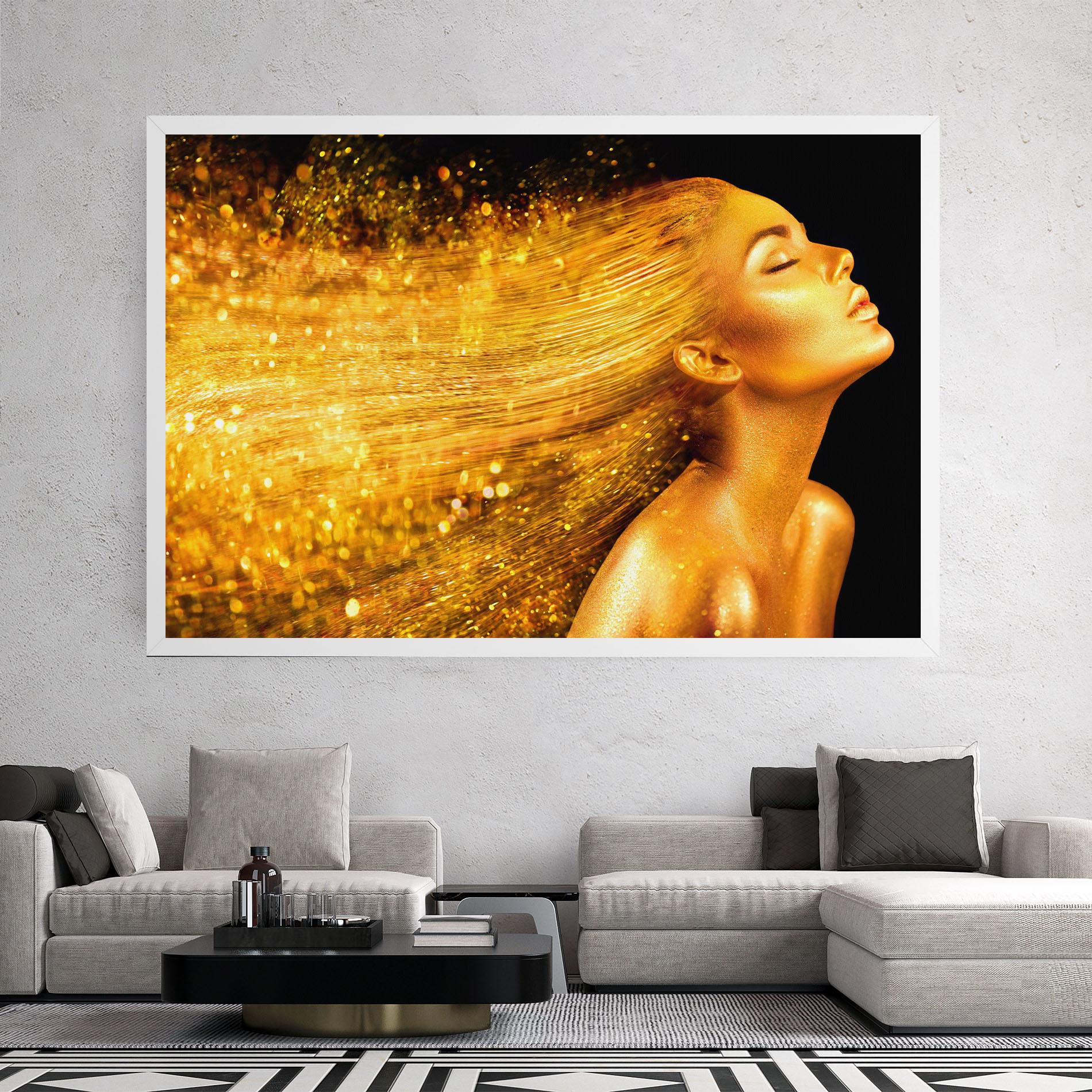 Leinwandbild Golden Girl mockup 2