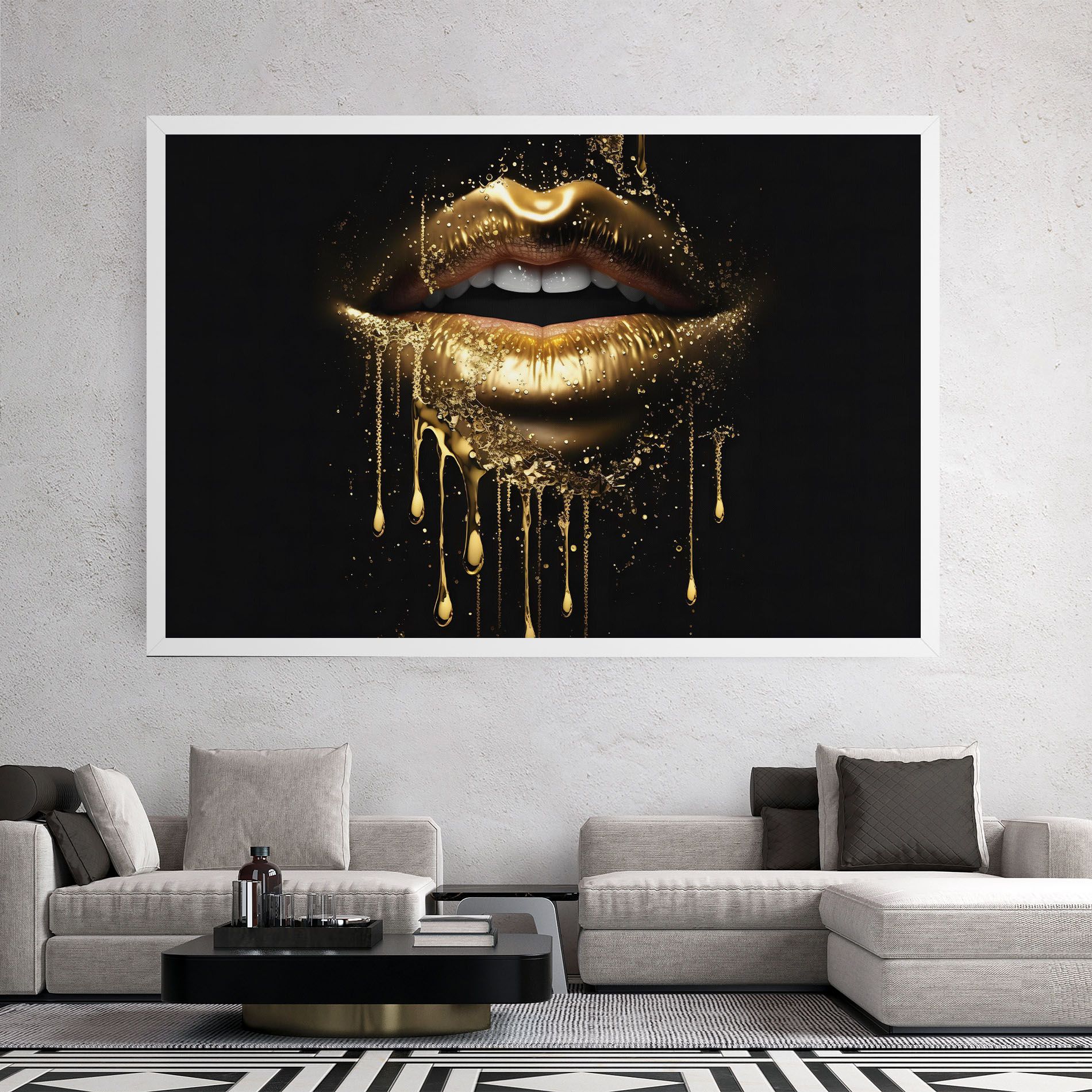 Golden Luxury Lips mockup 2