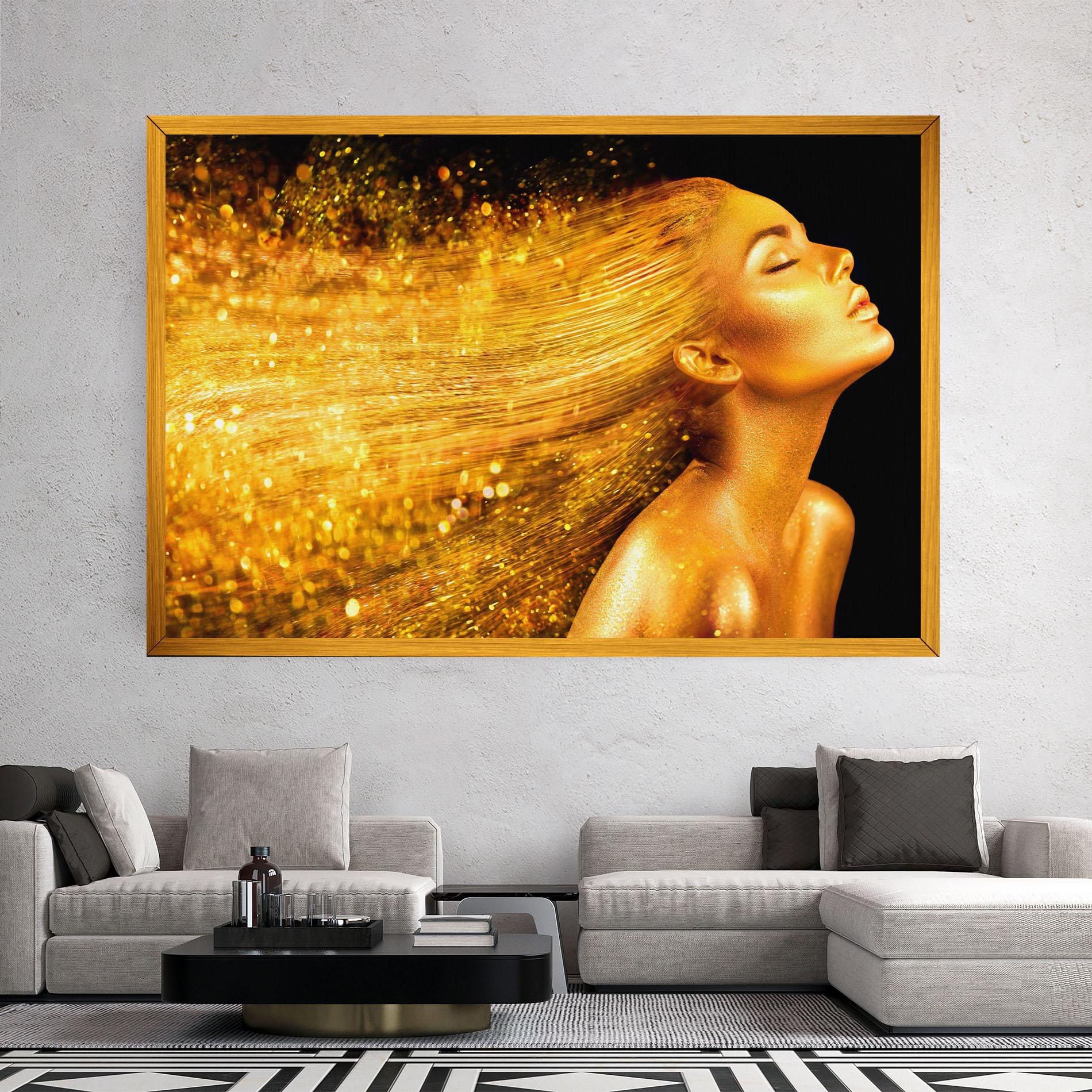 Leinwandbild Golden Girl mockup 2