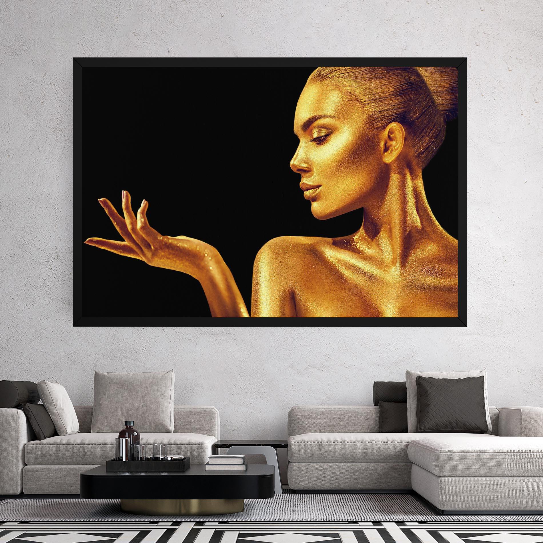 Leinwandbild Golden Glamour mockup 2