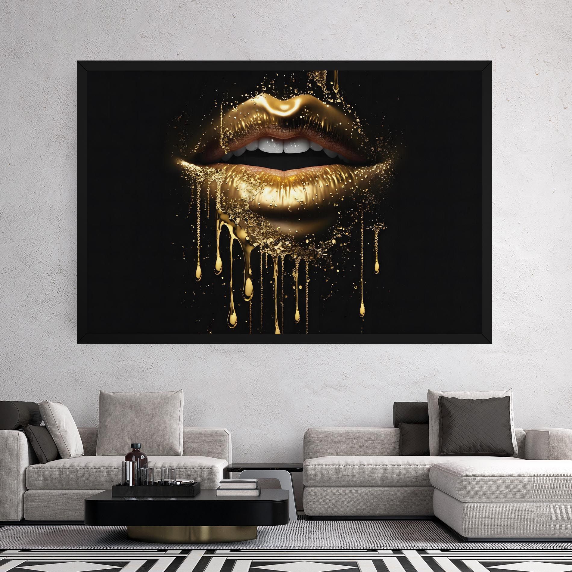 Golden Luxury Lips mockup 2
