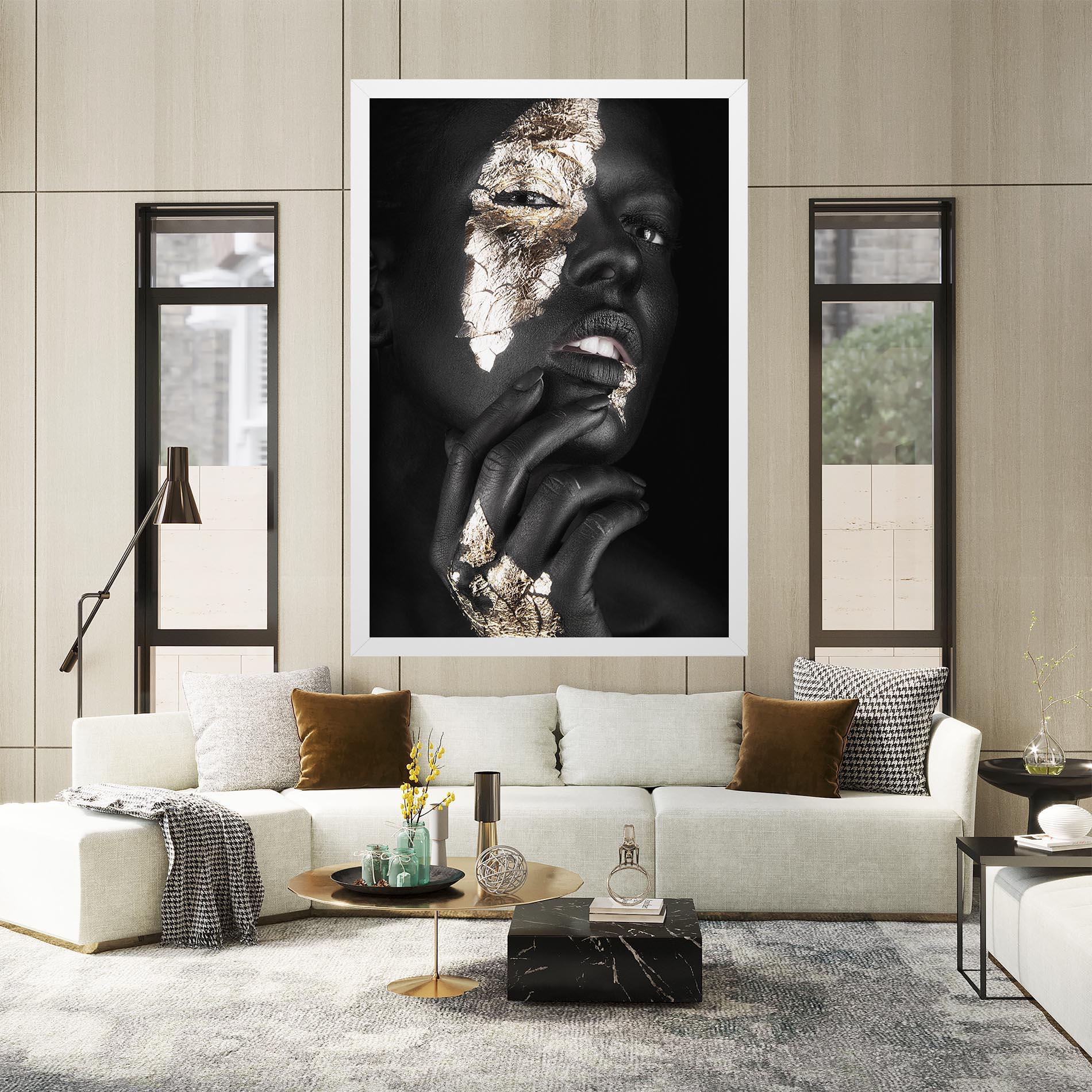 Leinwandbild Golden Posture mockup 2