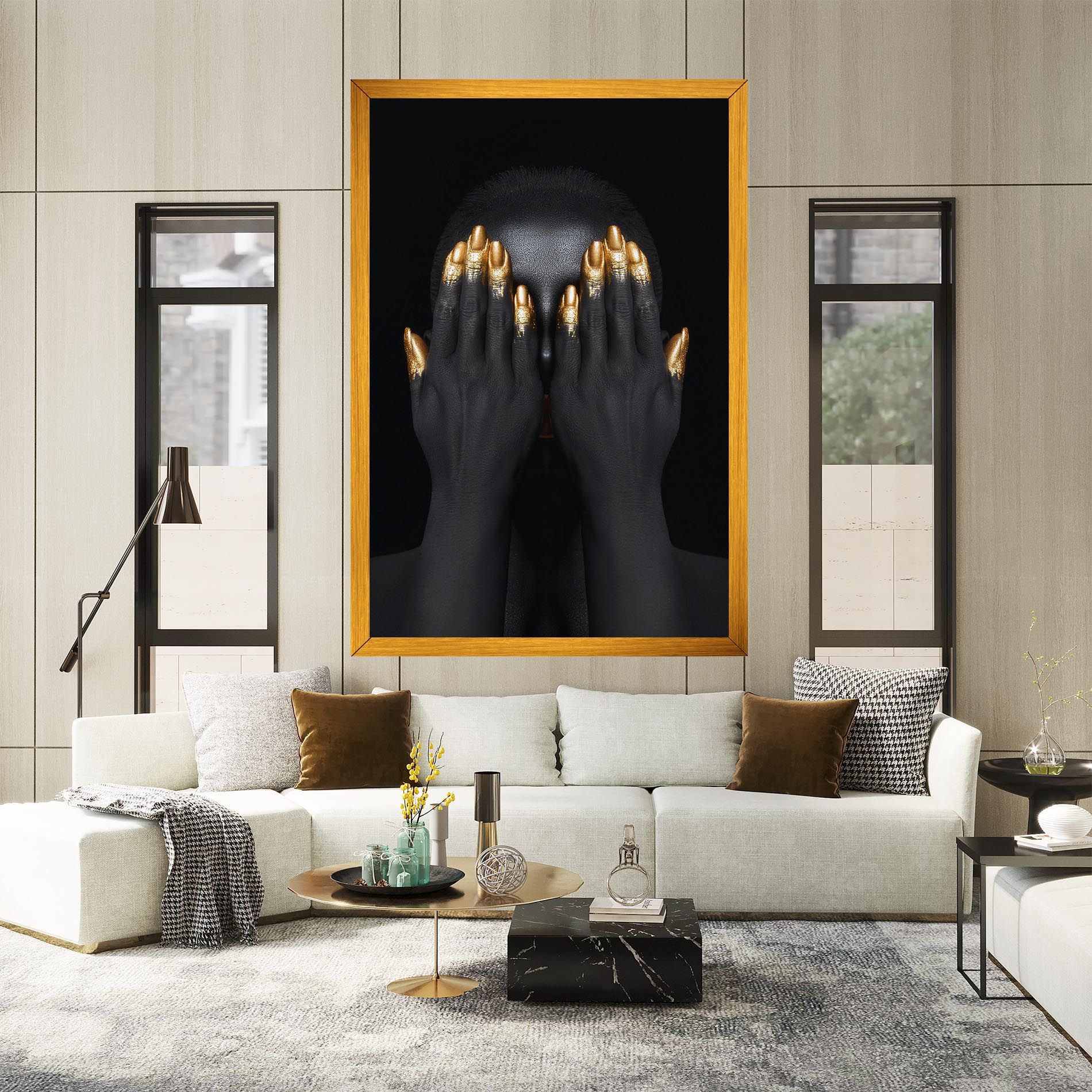 Gold Fingertips Chain mockup 2