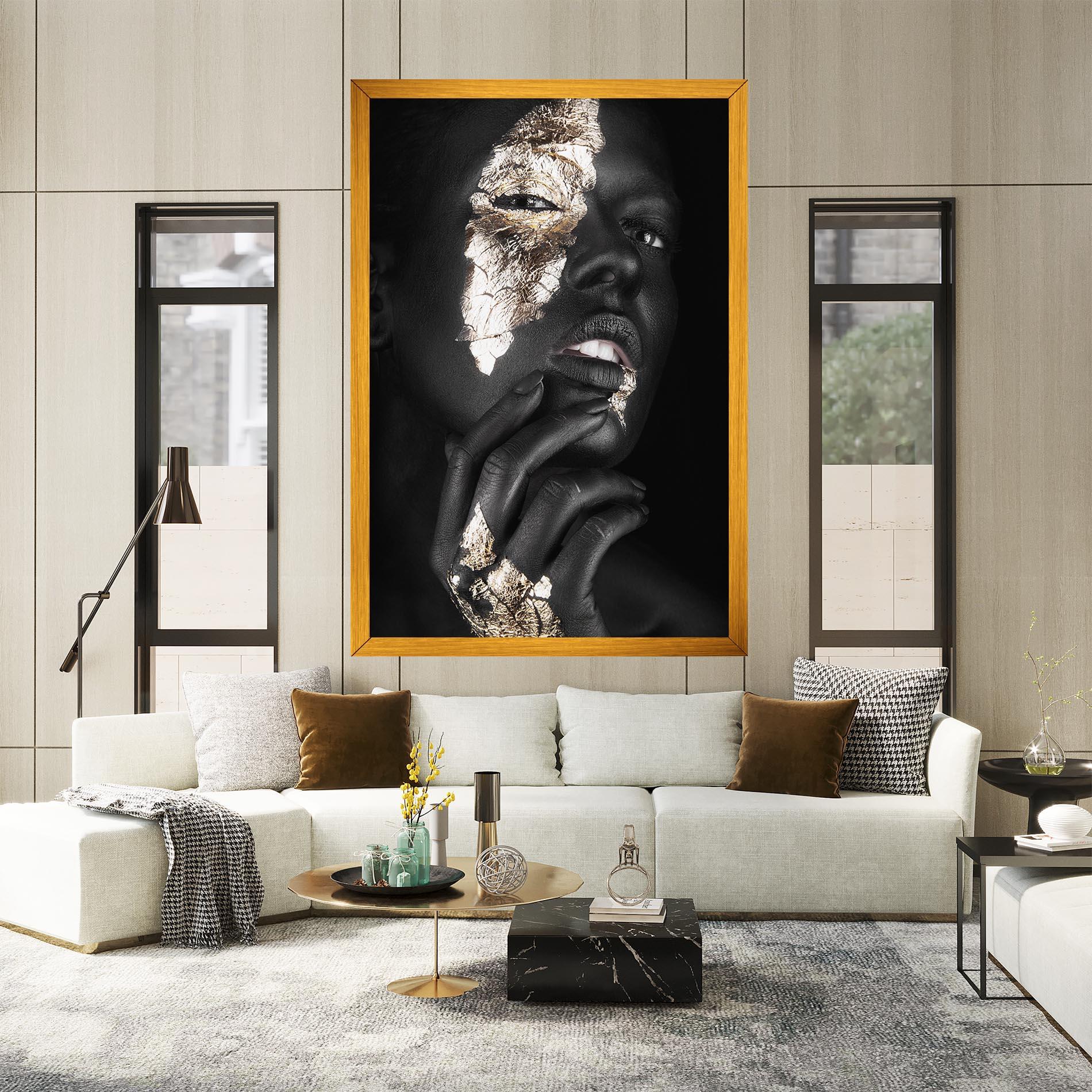 Leinwandbild Golden Posture mockup 2