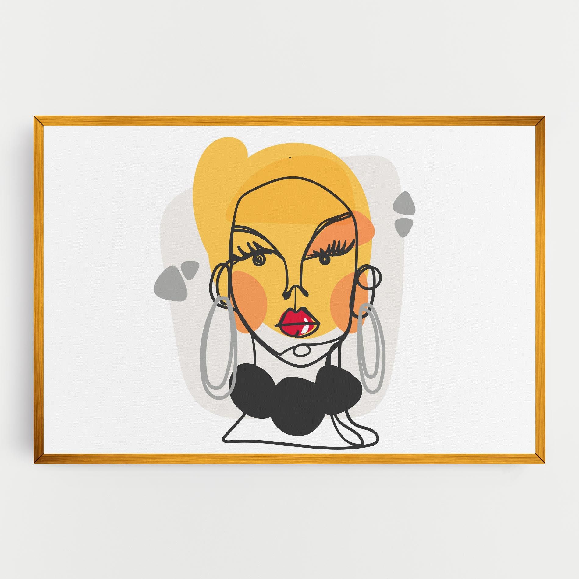 Abstract Blonde Face mockup 0