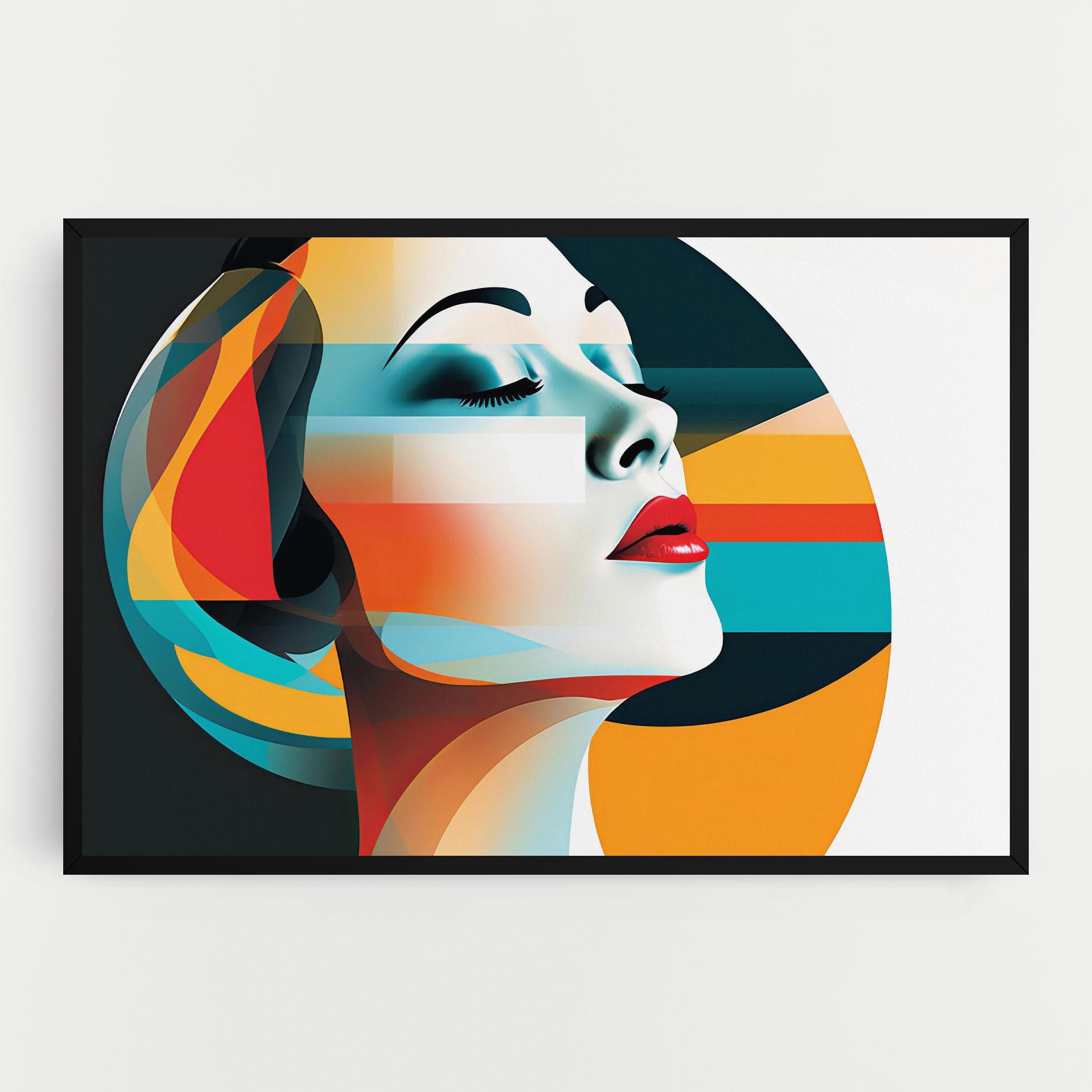 Leinwandbild Blue Abstract Makeup mockup 0