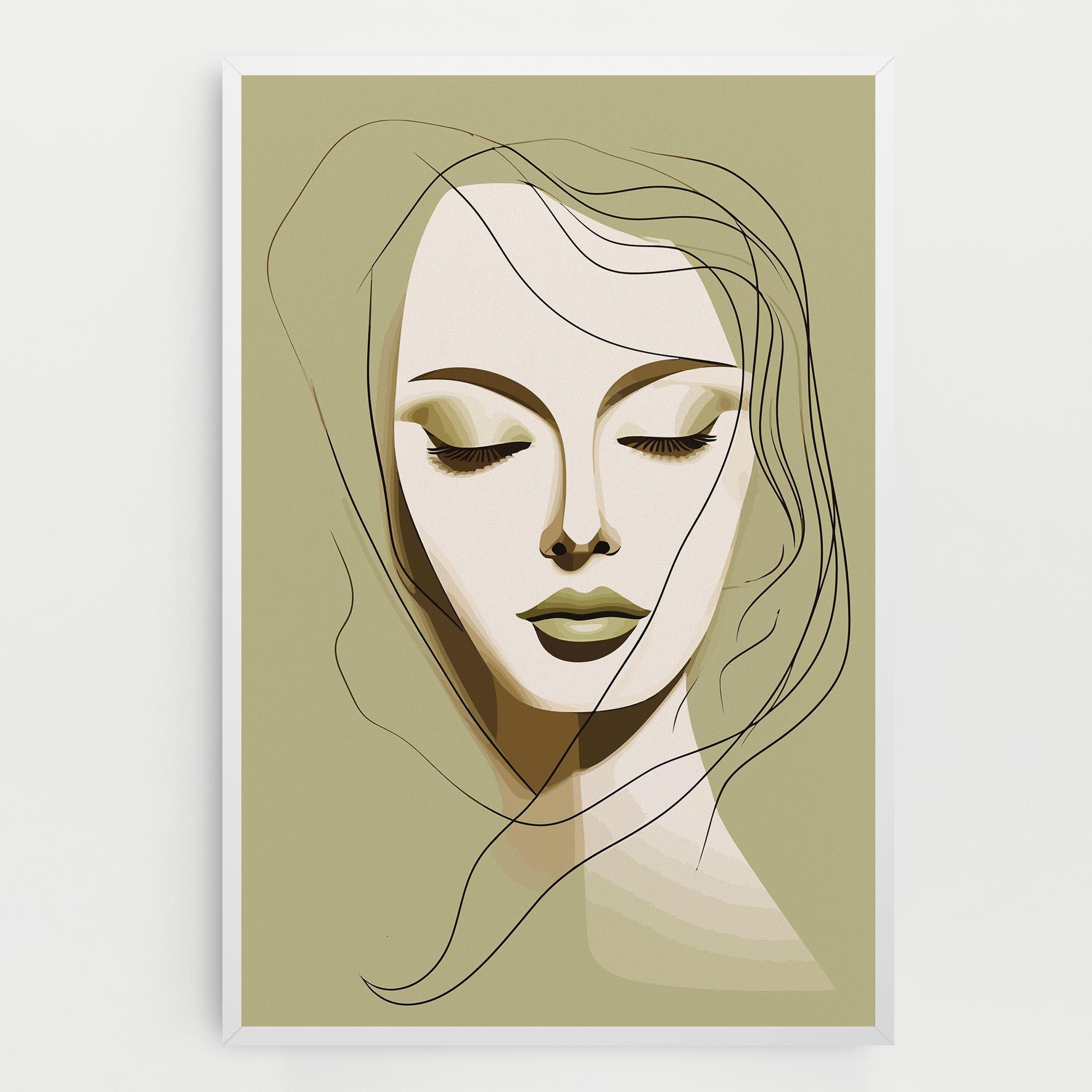 Leinwandbild Cream Womans Face mockup 0