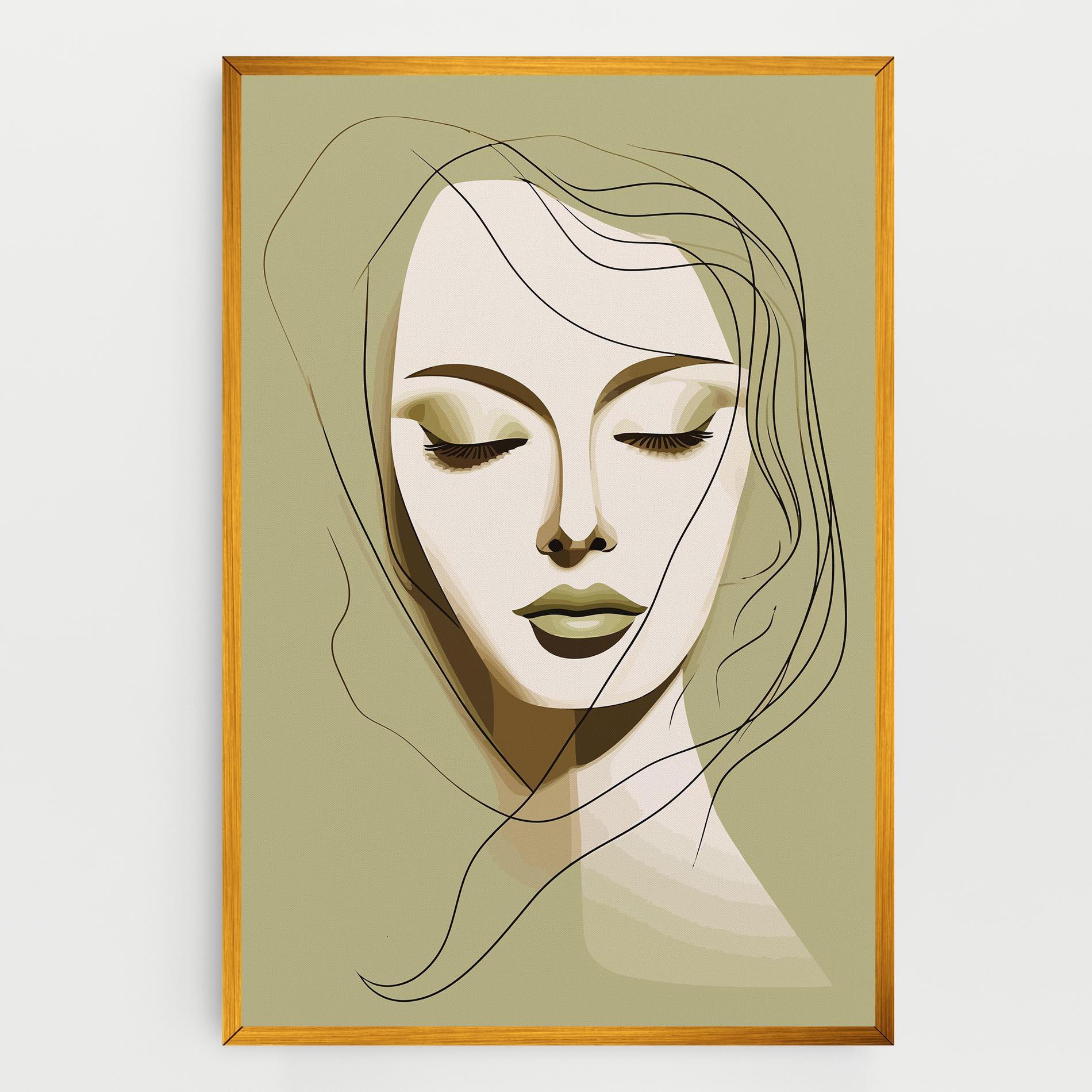 Leinwandbild Cream Womans Face mockup 0
