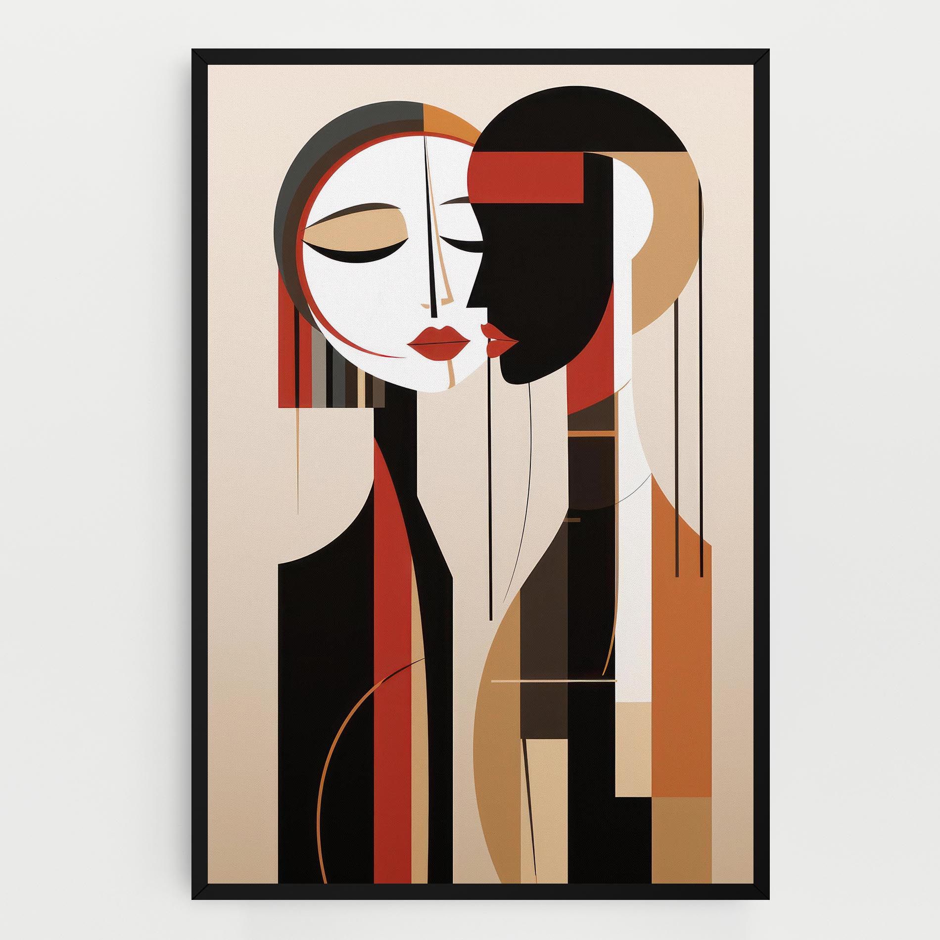 Abstract Couple Kissing mockup 0