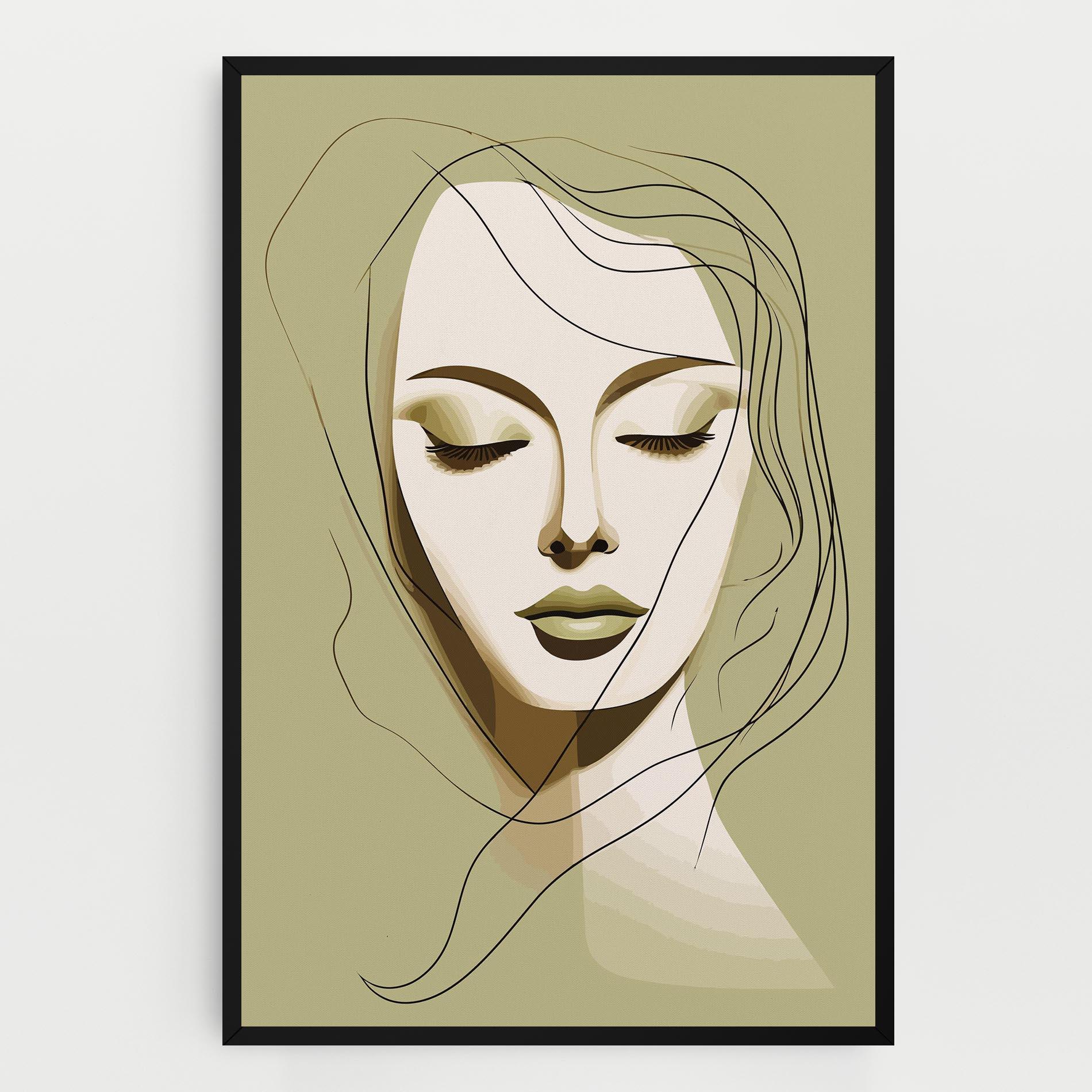 Leinwandbild Cream Womans Face mockup 0