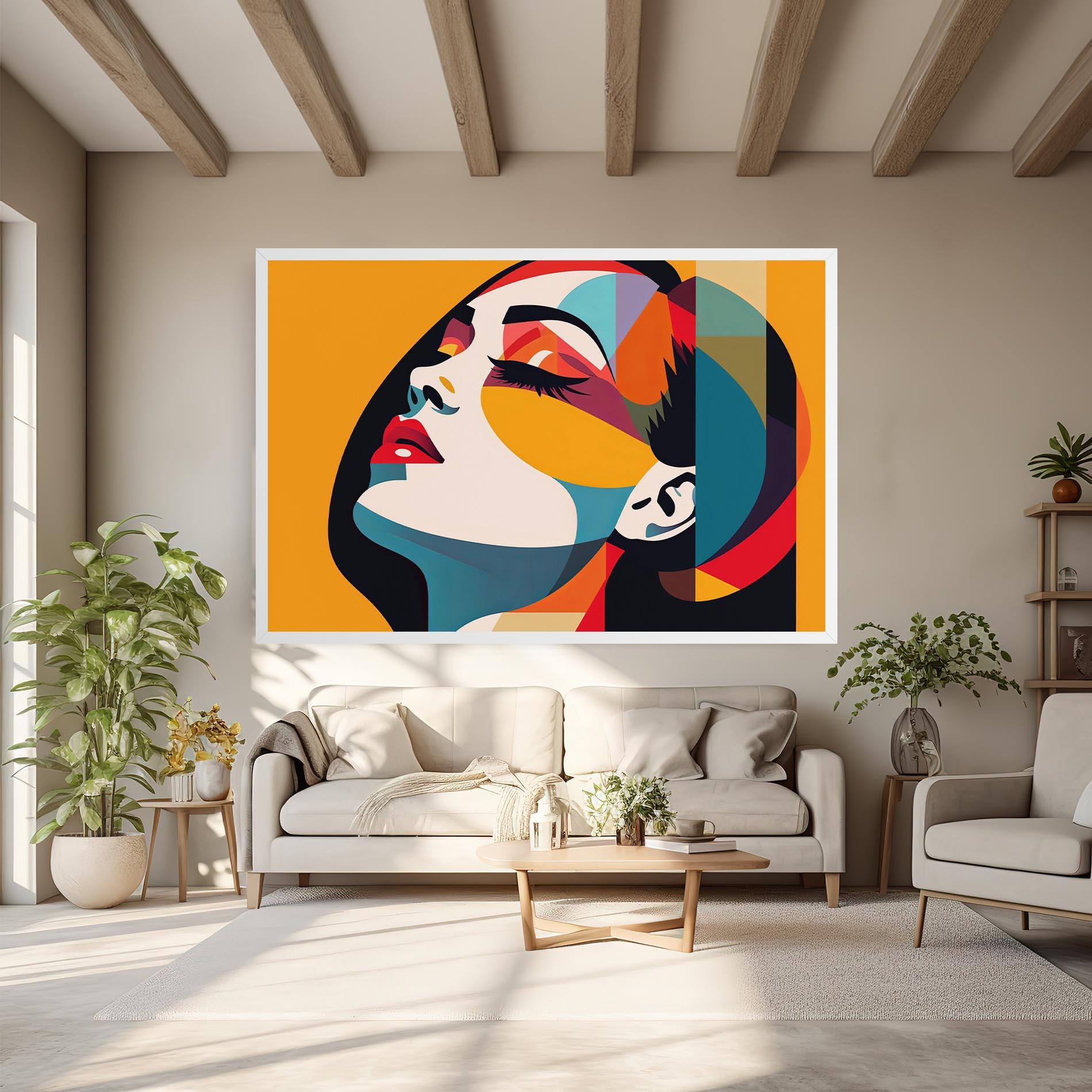 Leinwandbild Dreamy Yellow Female mockup 6