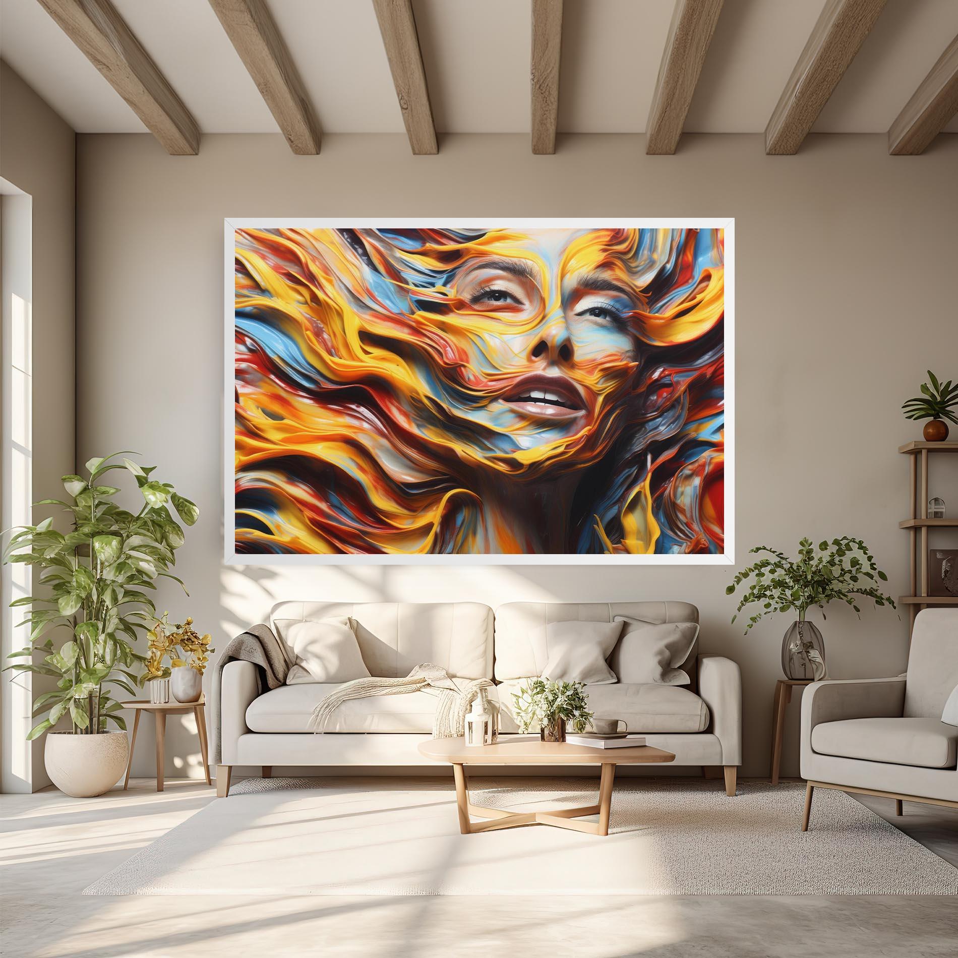 Leinwandbild Painted Woman mockup 6