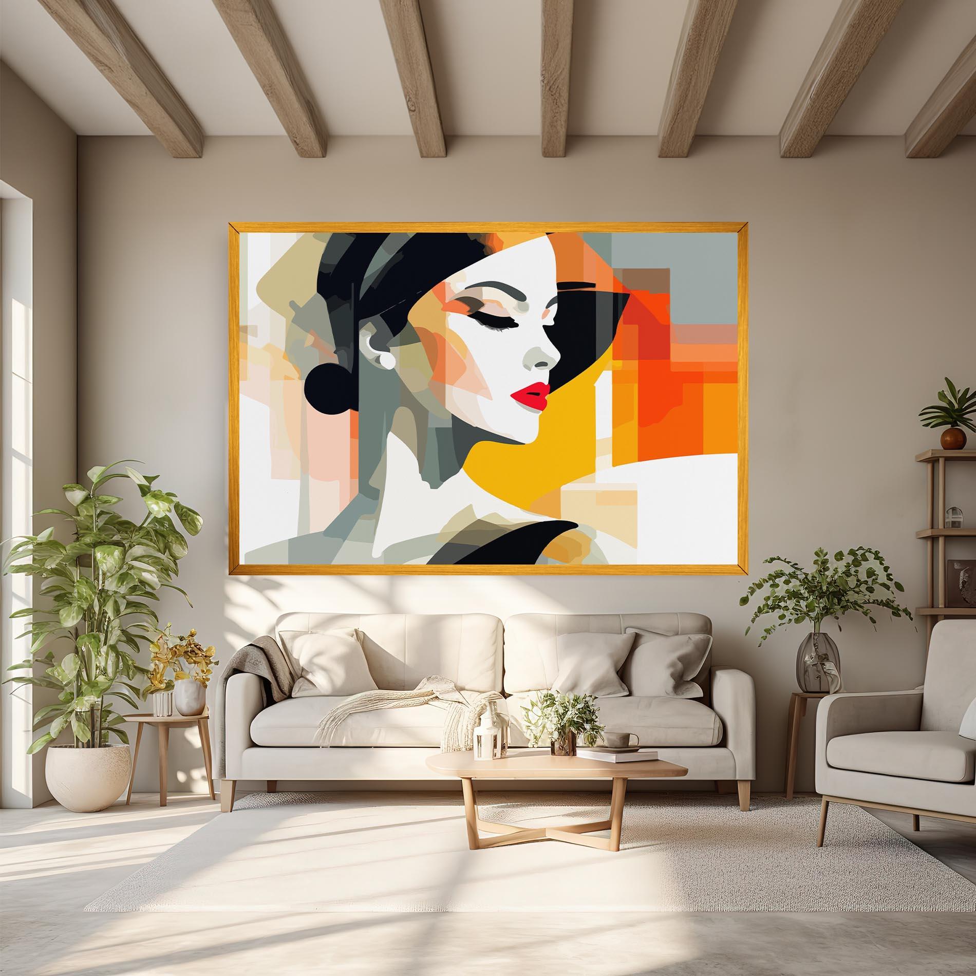 Leinwandbild Art Woman View mockup 6