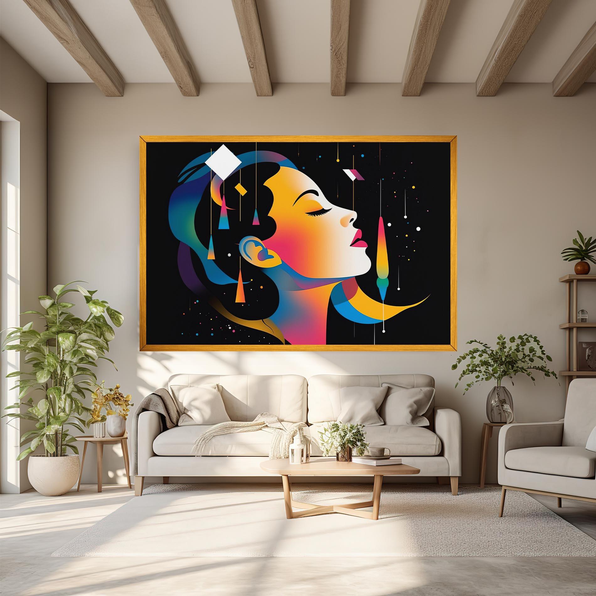 Leinwandbild Dreamy Night Female mockup 6