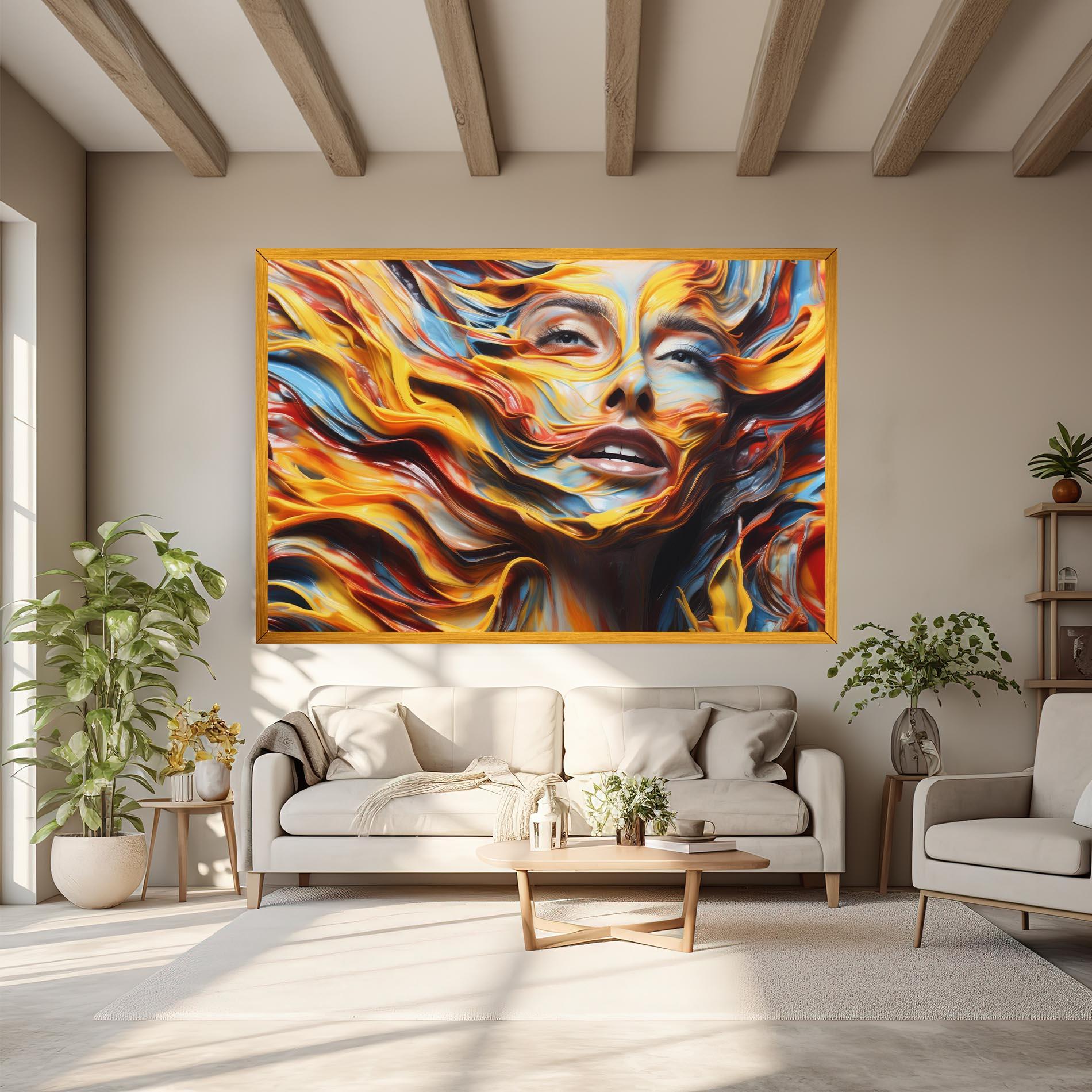 Leinwandbild Painted Woman mockup 6