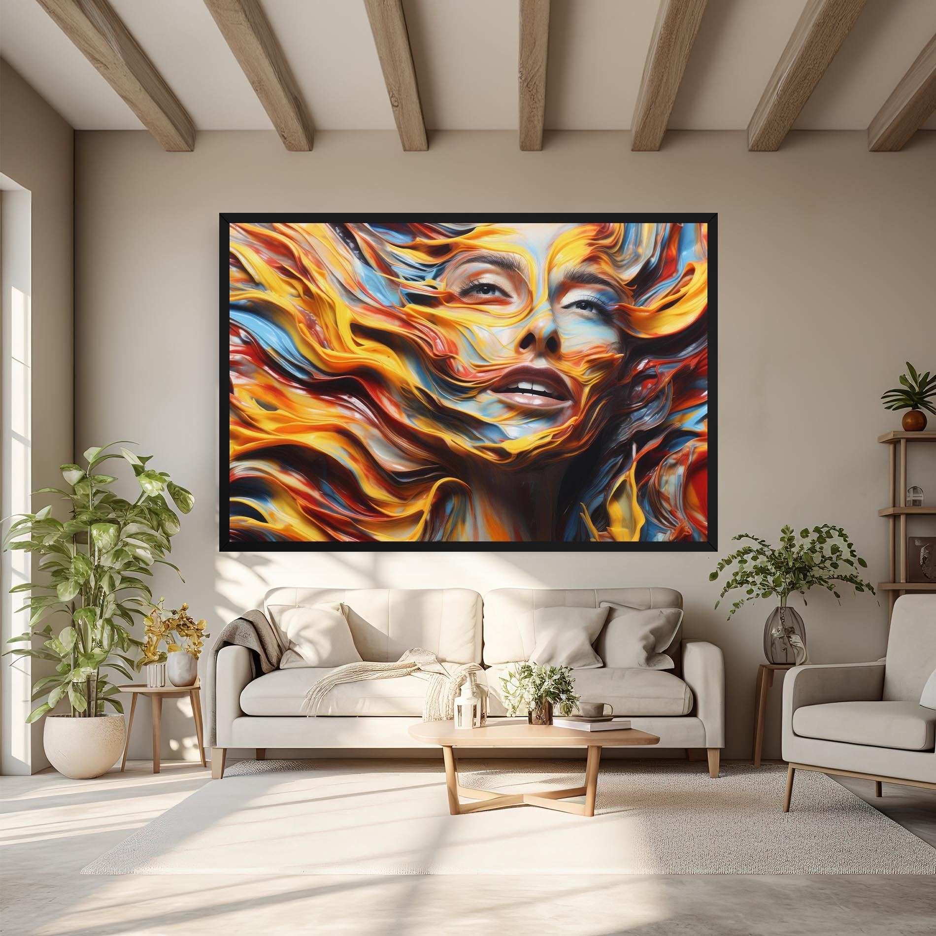 Leinwandbild Painted Woman mockup 6