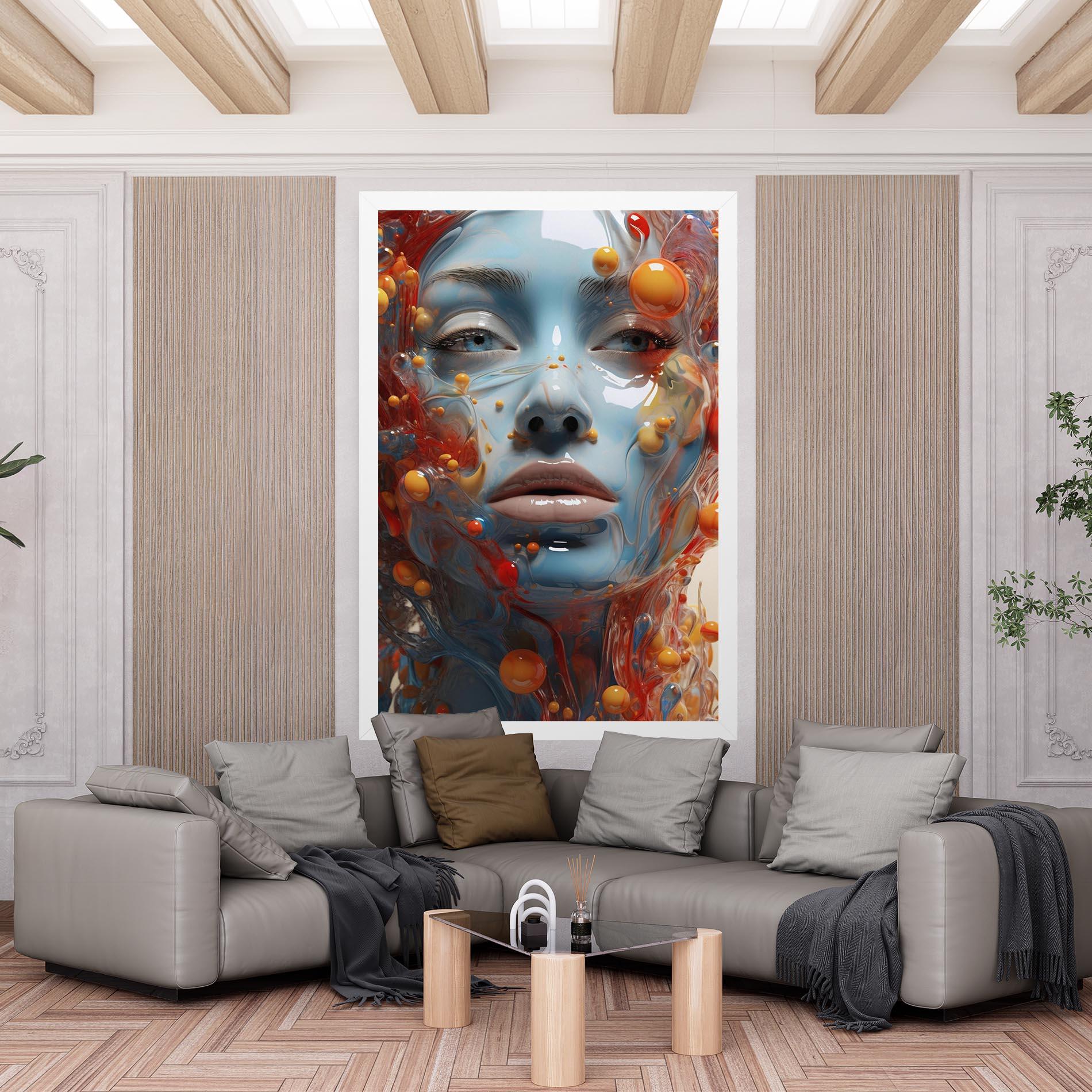 Leinwandbild Pretty Blue Face mockup 6