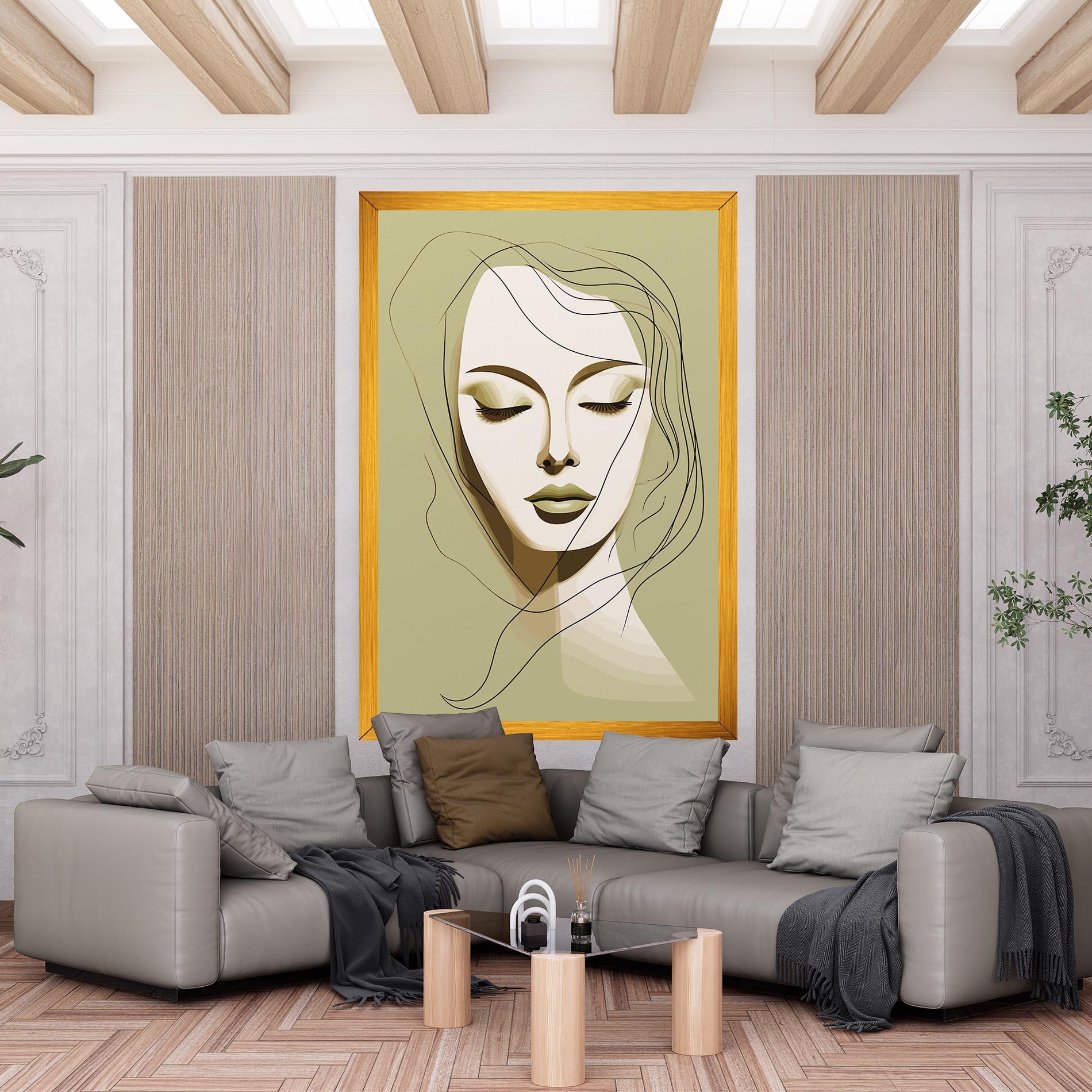 Leinwandbild Cream Womans Face mockup 6