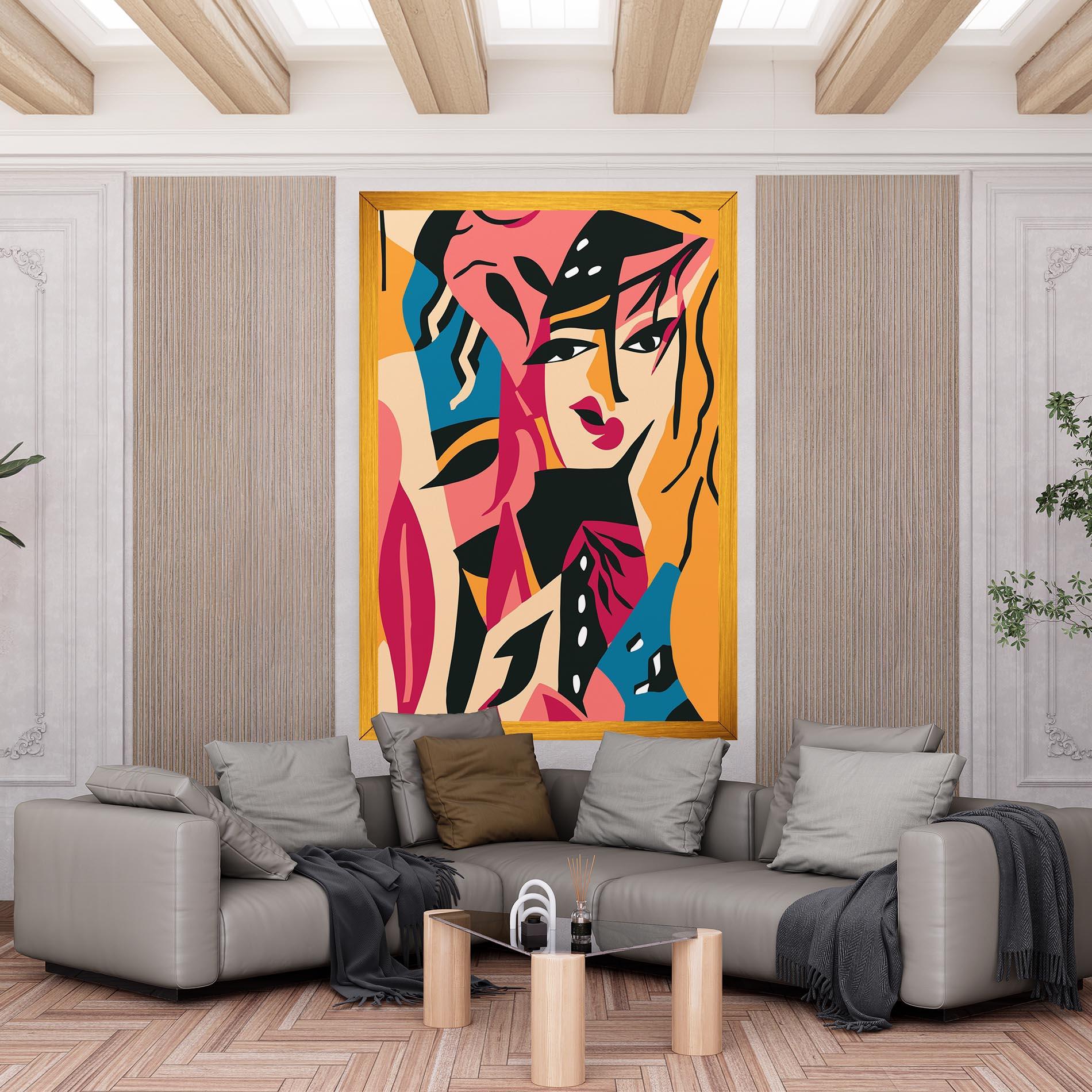 Leinwandbild Crowd Face mockup 6