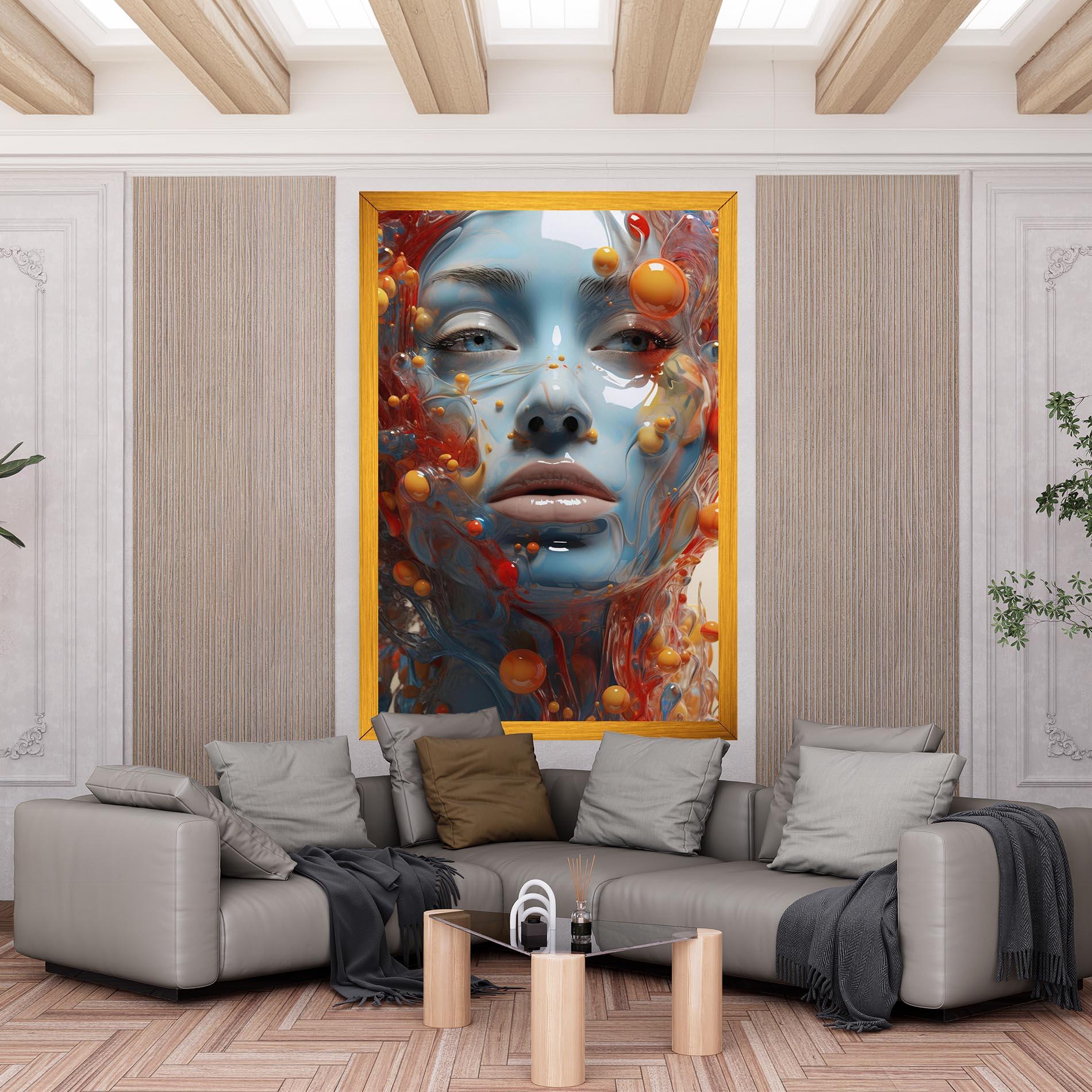 Leinwandbild Pretty Blue Face mockup 6