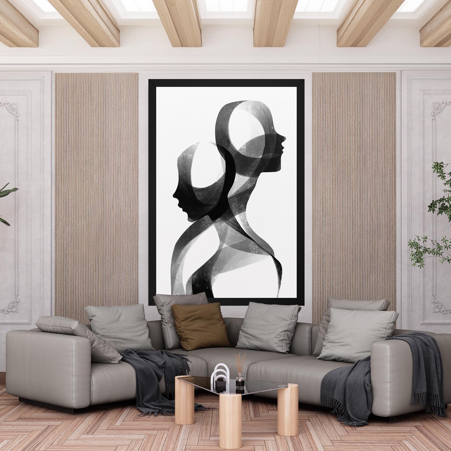 Abstract Grey Couple mockup 6