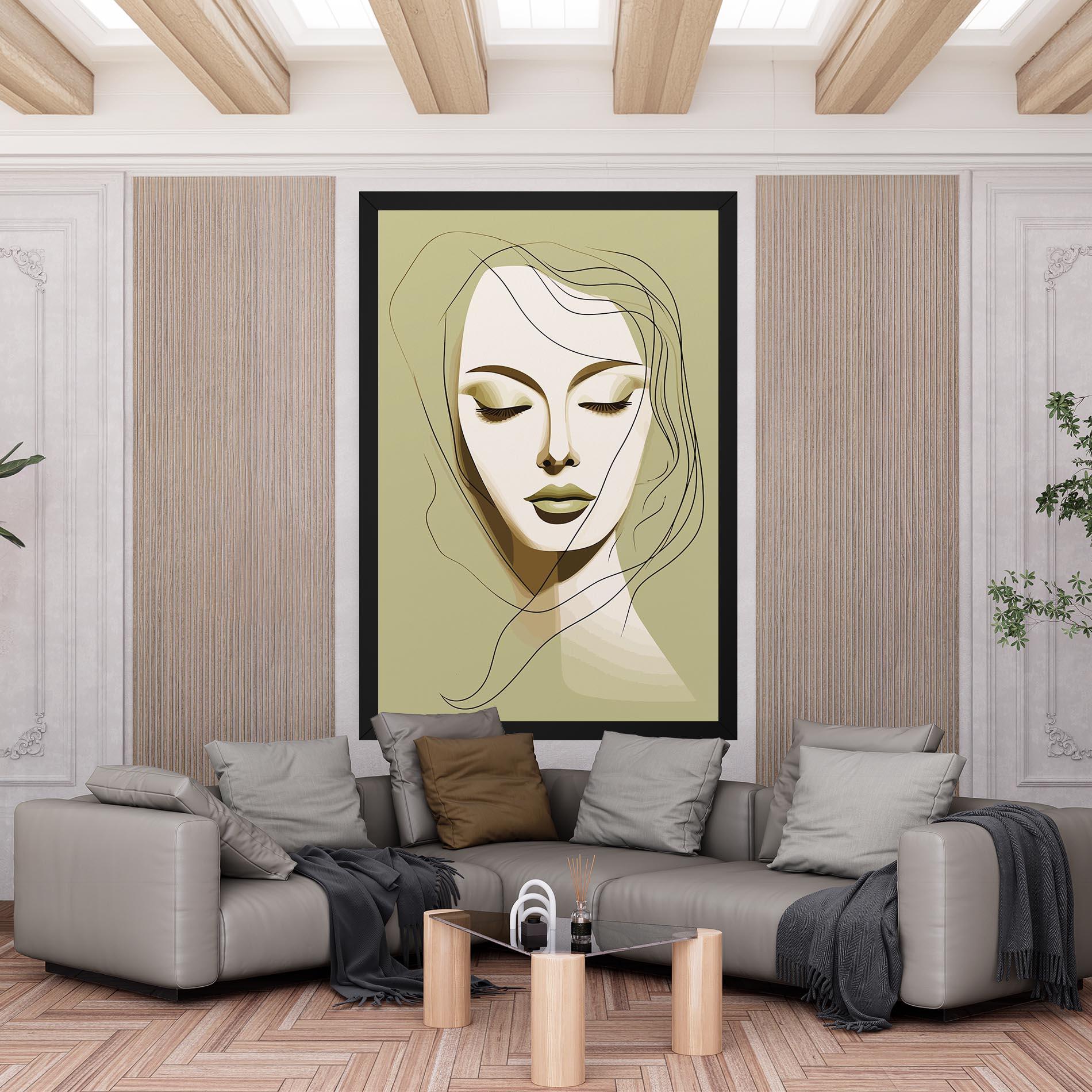 Leinwandbild Cream Womans Face mockup 6