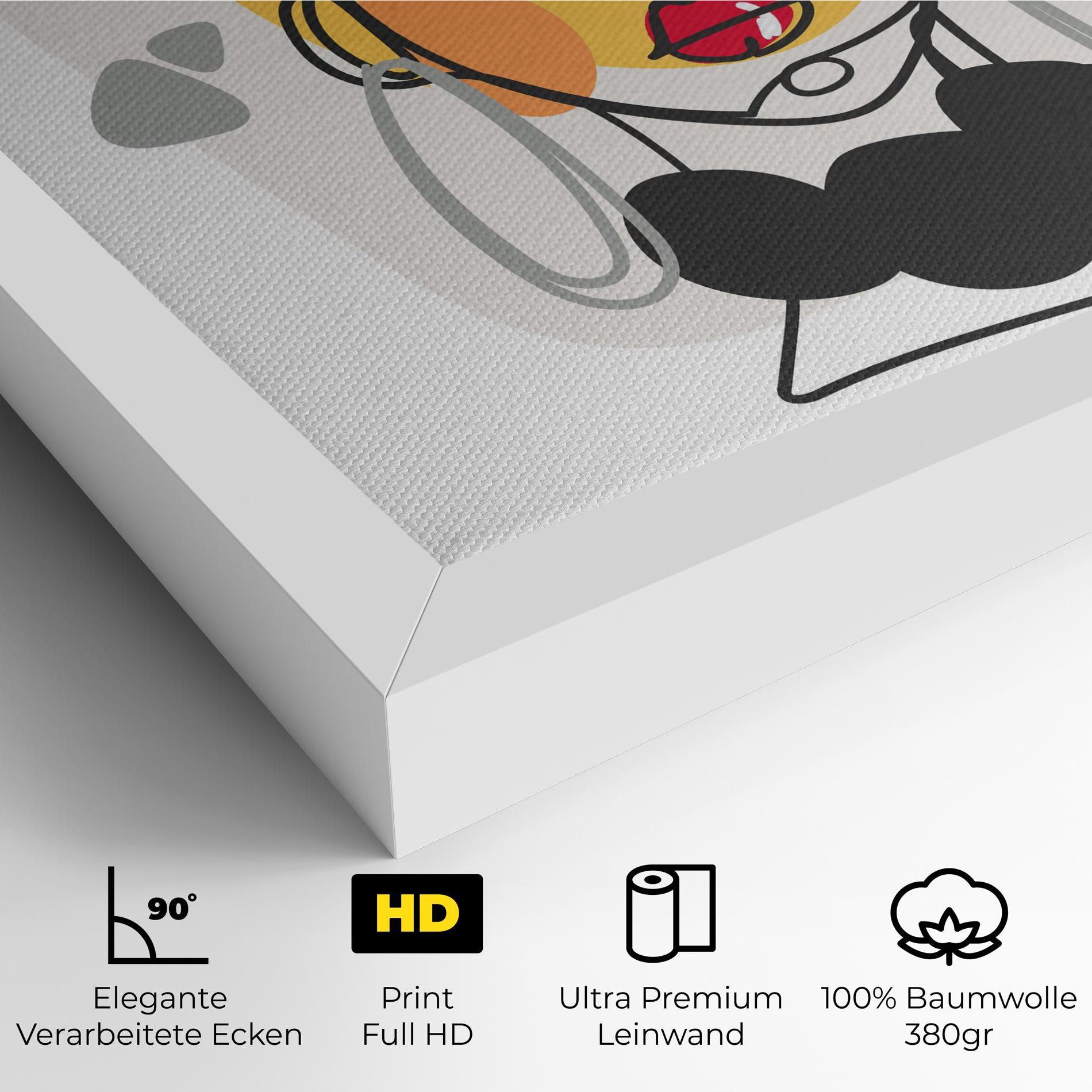 Leinwandbild Abstract Blonde Face mockup 4