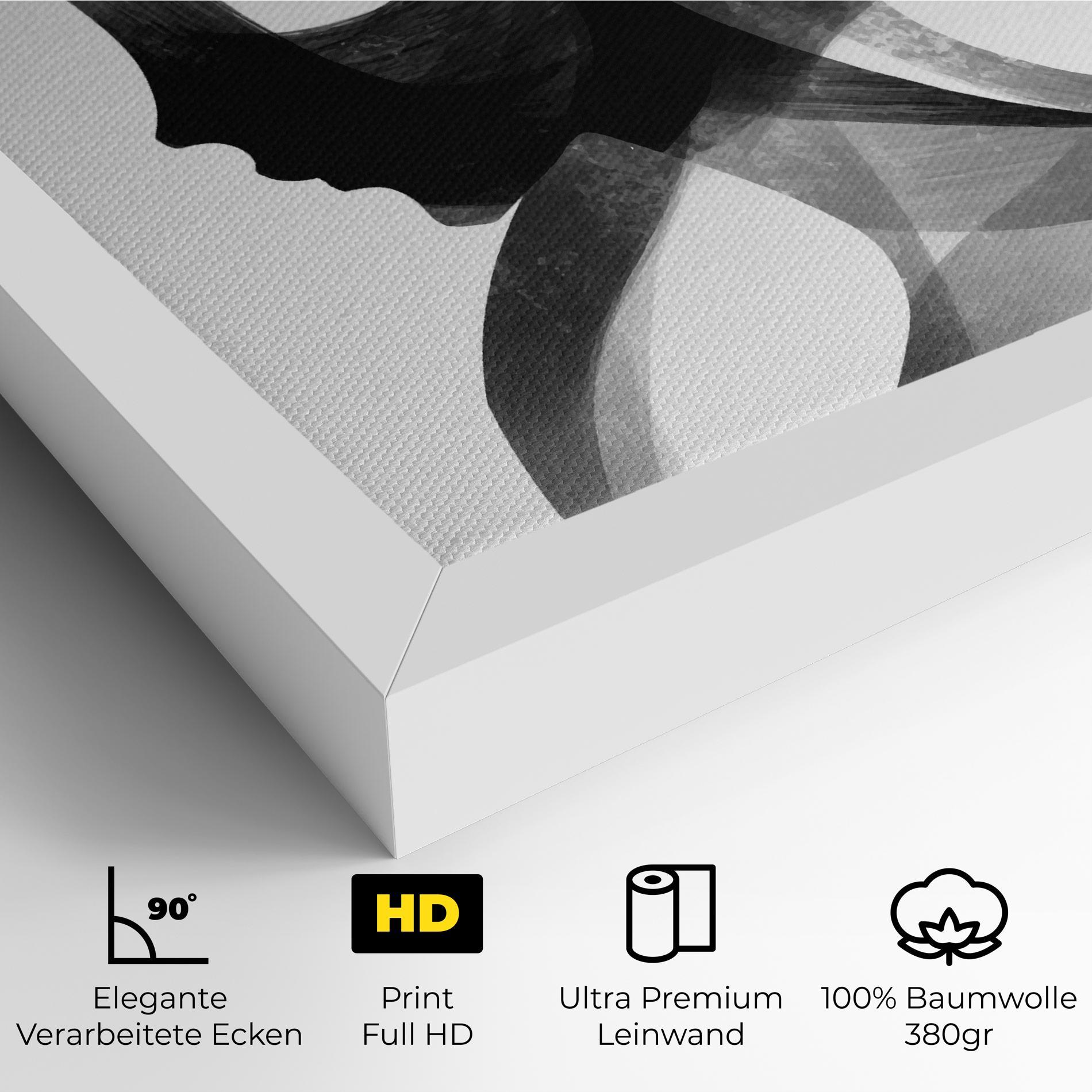 Leinwandbild Abstract Grey Couple mockup 4