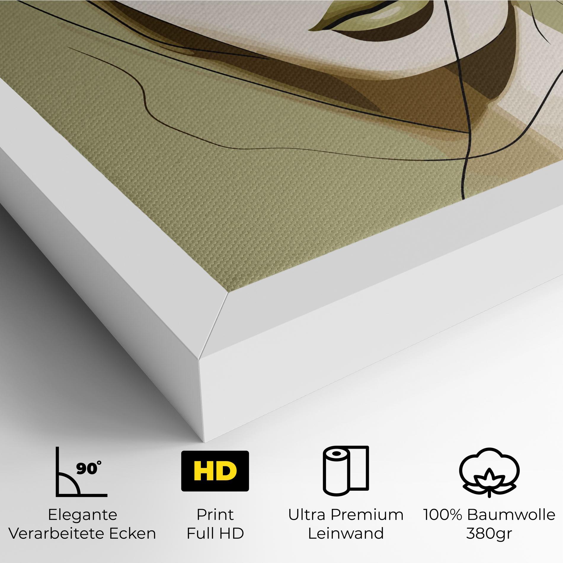 Leinwandbild Cream Womans Face mockup 4
