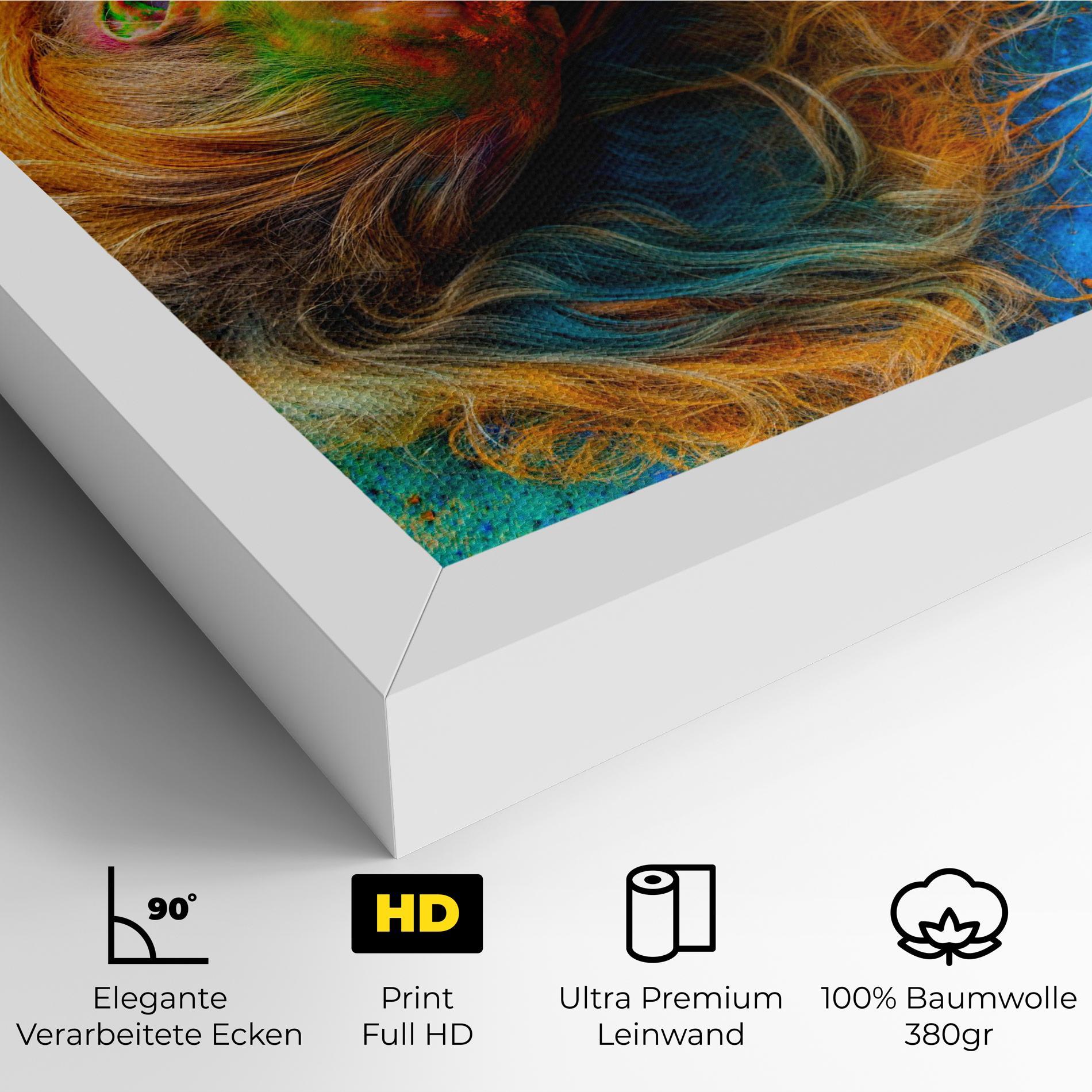 Leinwandbild Powder Holi Woman mockup 4