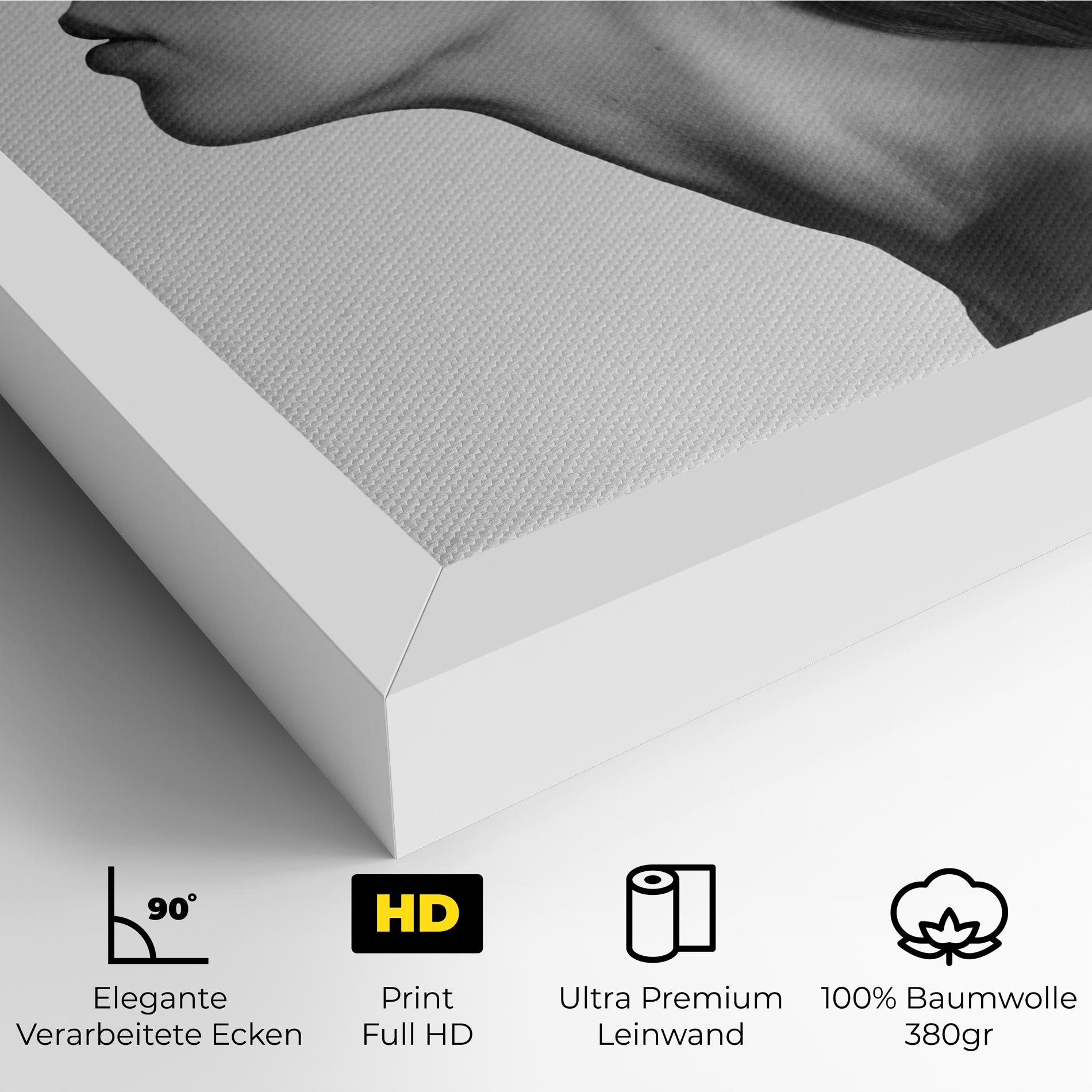 Leinwandbild Woman Mountains View mockup 4