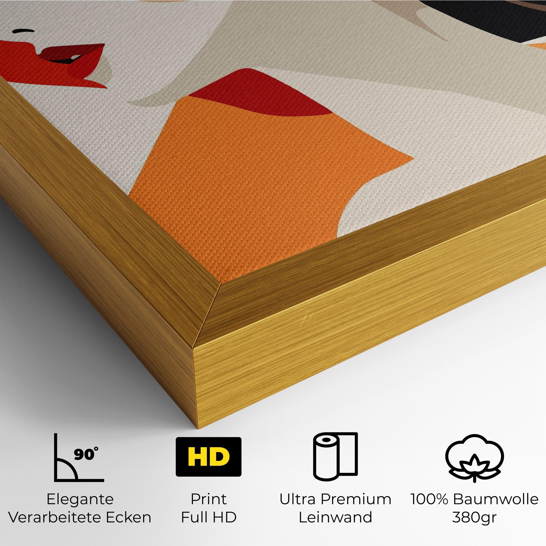 Leinwandbild Abstract Autumn Woman mockup 4