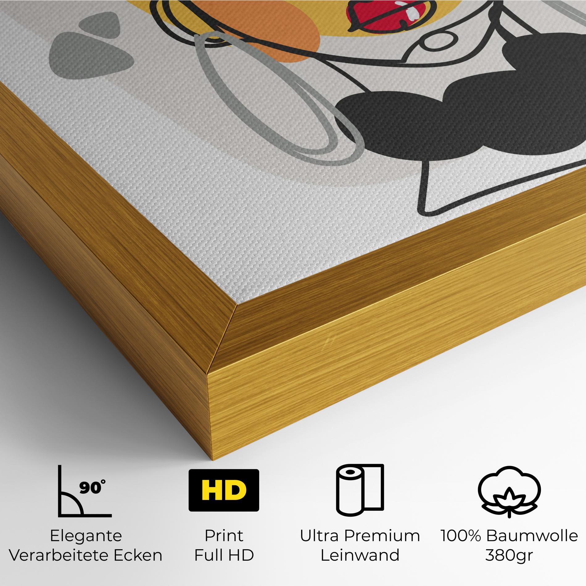 Leinwandbild Abstract Blonde Face mockup 4