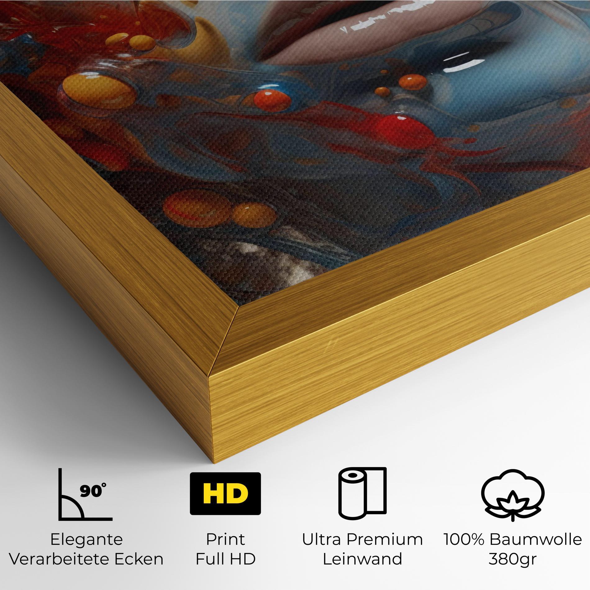 Leinwandbild Pretty Blue Face mockup 4