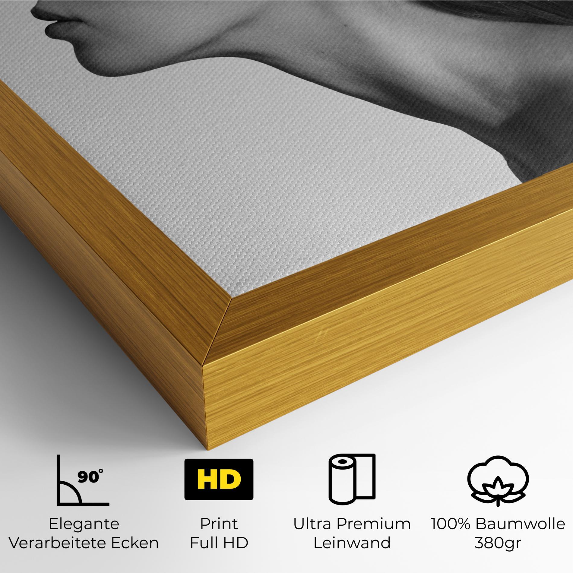 Leinwandbild Woman Mountains View mockup 4