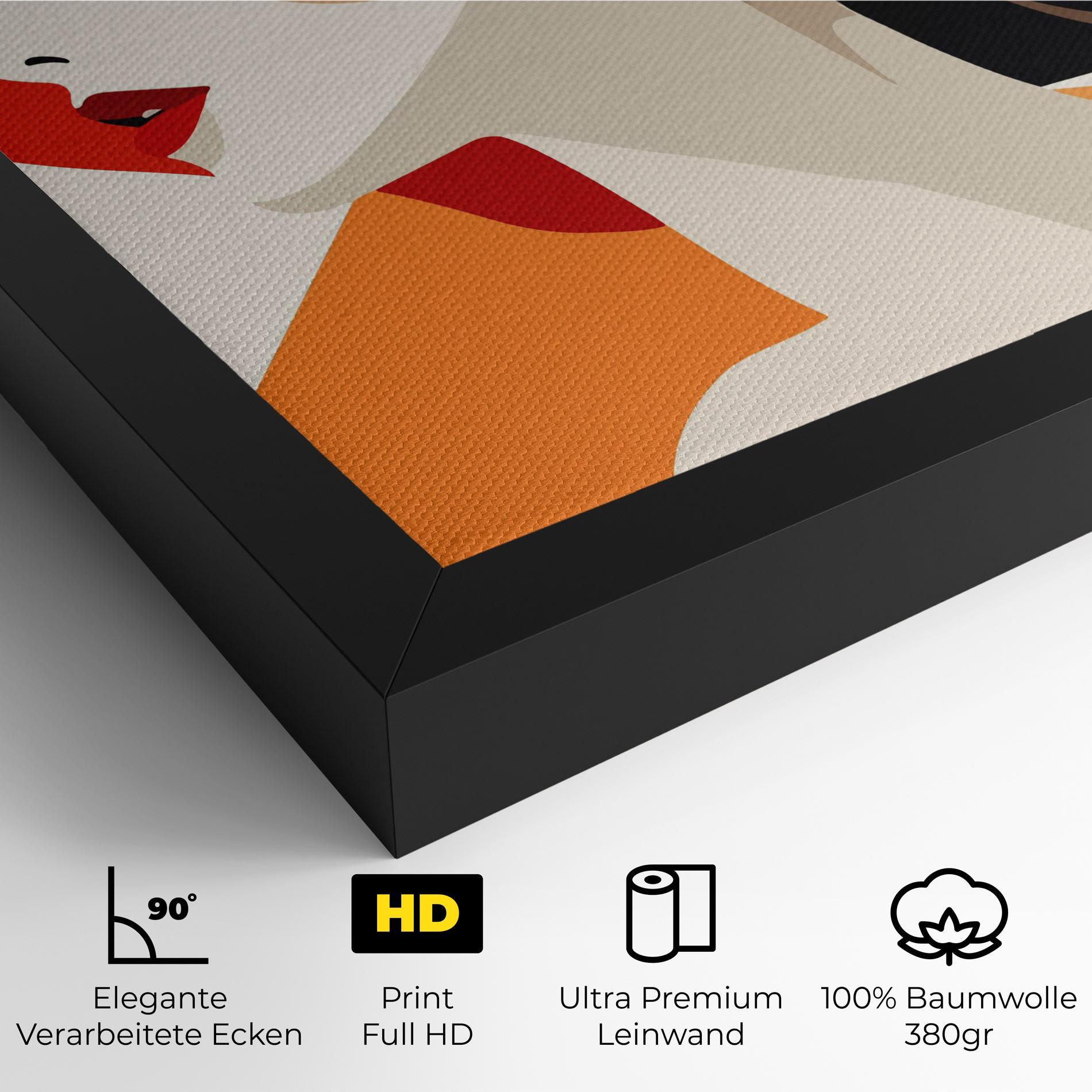 Leinwandbild Abstract Autumn Woman mockup 4