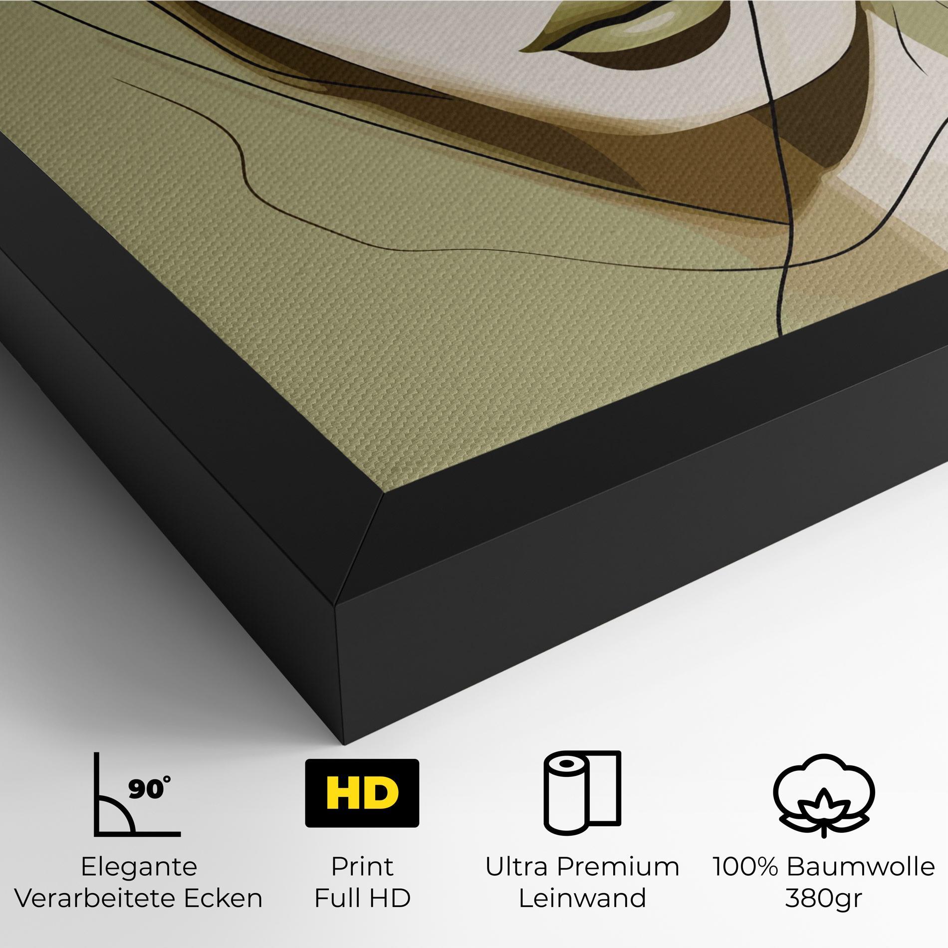 Leinwandbild Cream Womans Face mockup 4