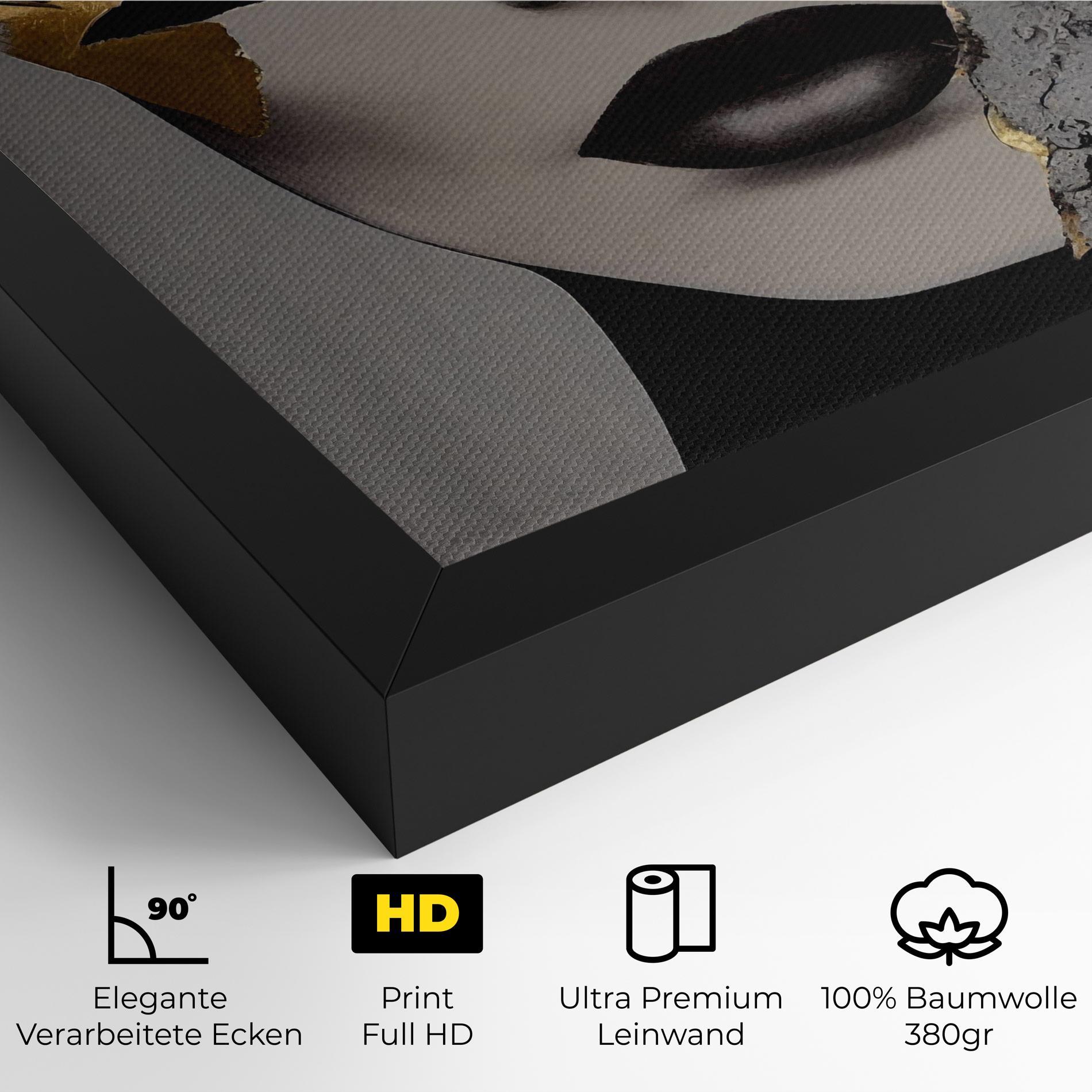 Leinwandbild Modern Golden Paint mockup 4