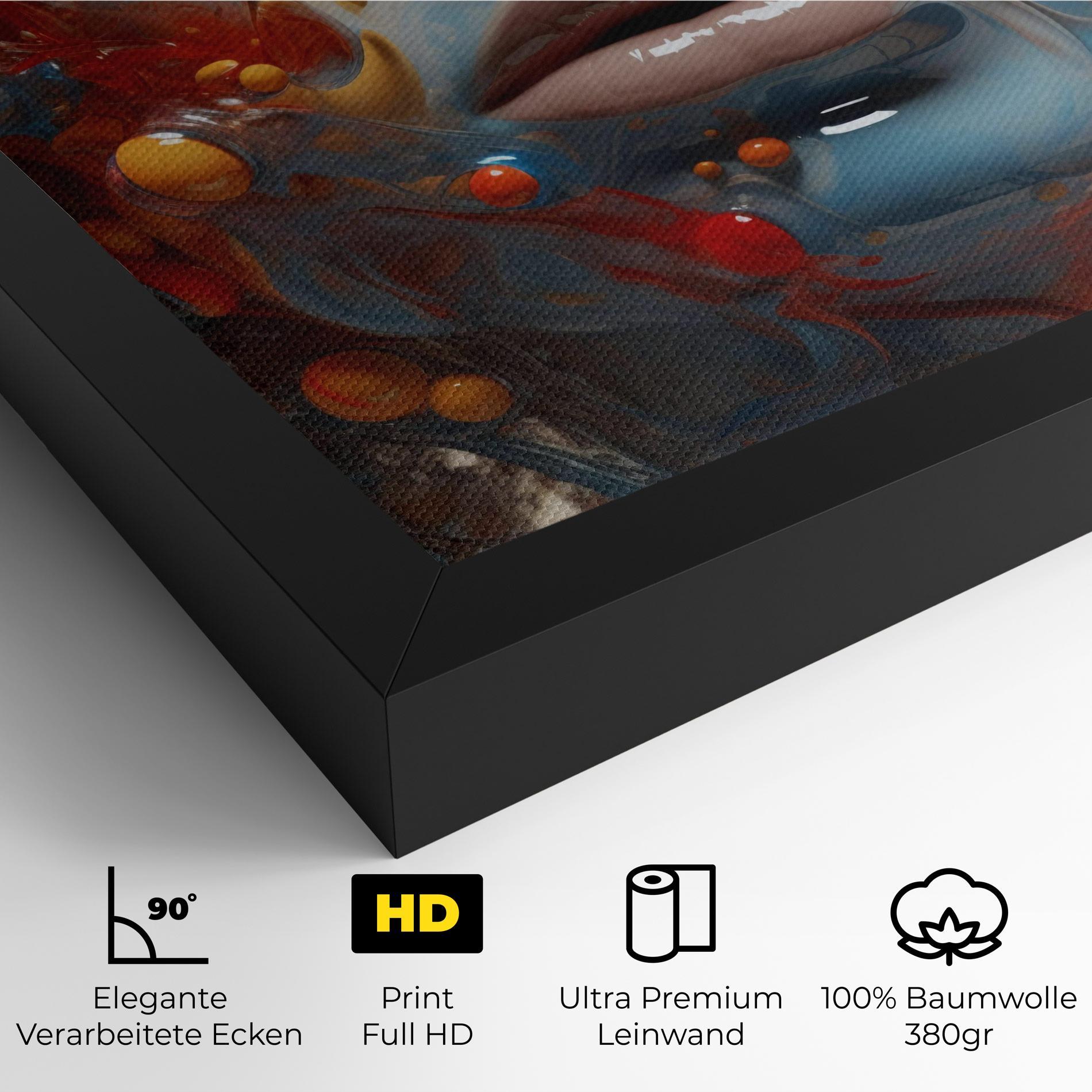 Leinwandbild Pretty Blue Face mockup 4