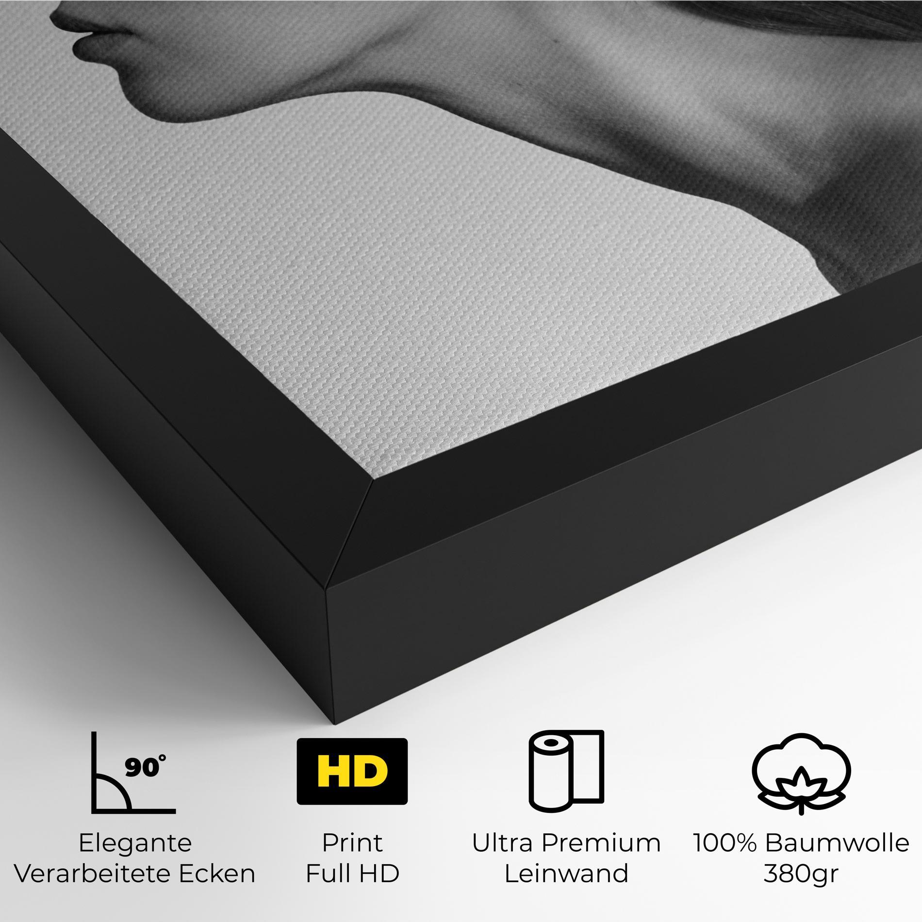 Leinwandbild Woman Mountains View mockup 4