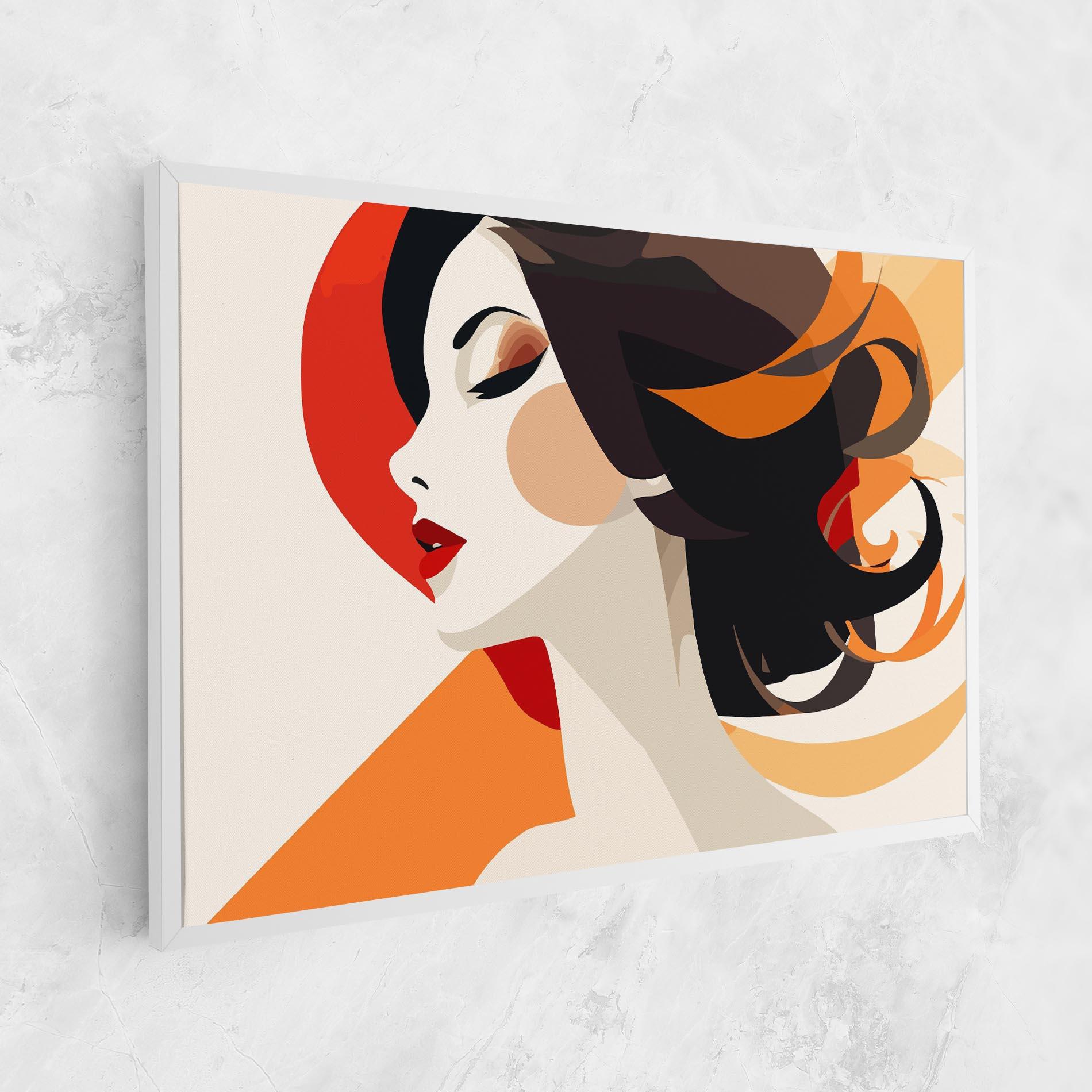 Leinwandbild Abstract Autumn Woman mockup 1