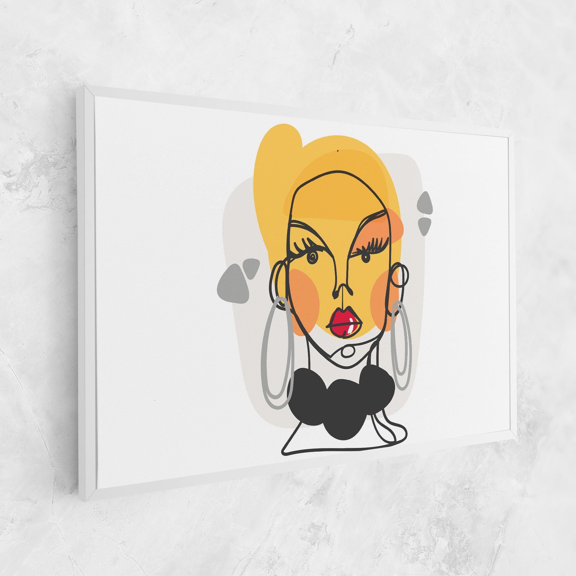 Abstract Blonde Face mockup 1