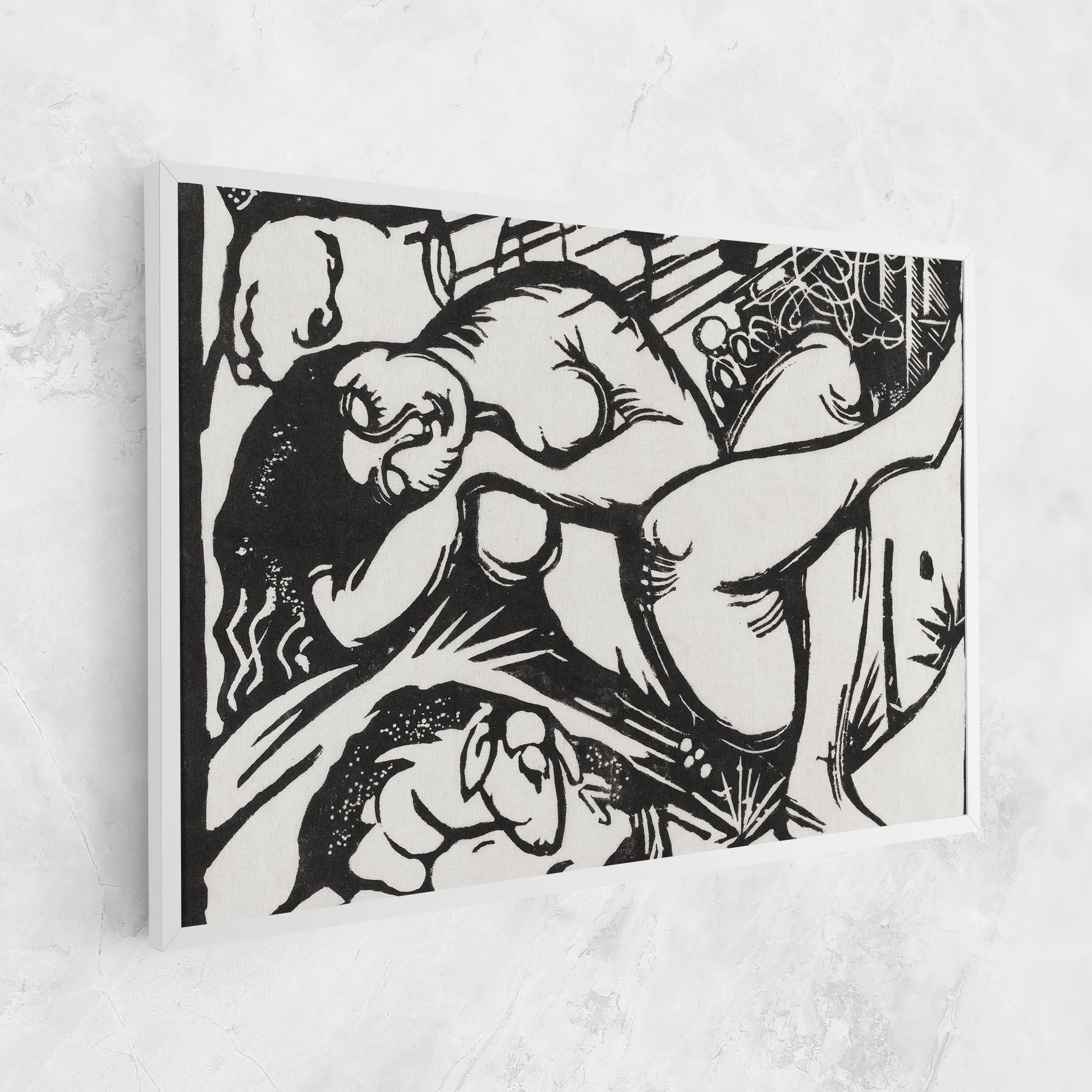 Leinwandbild Woman Drawing mockup 1