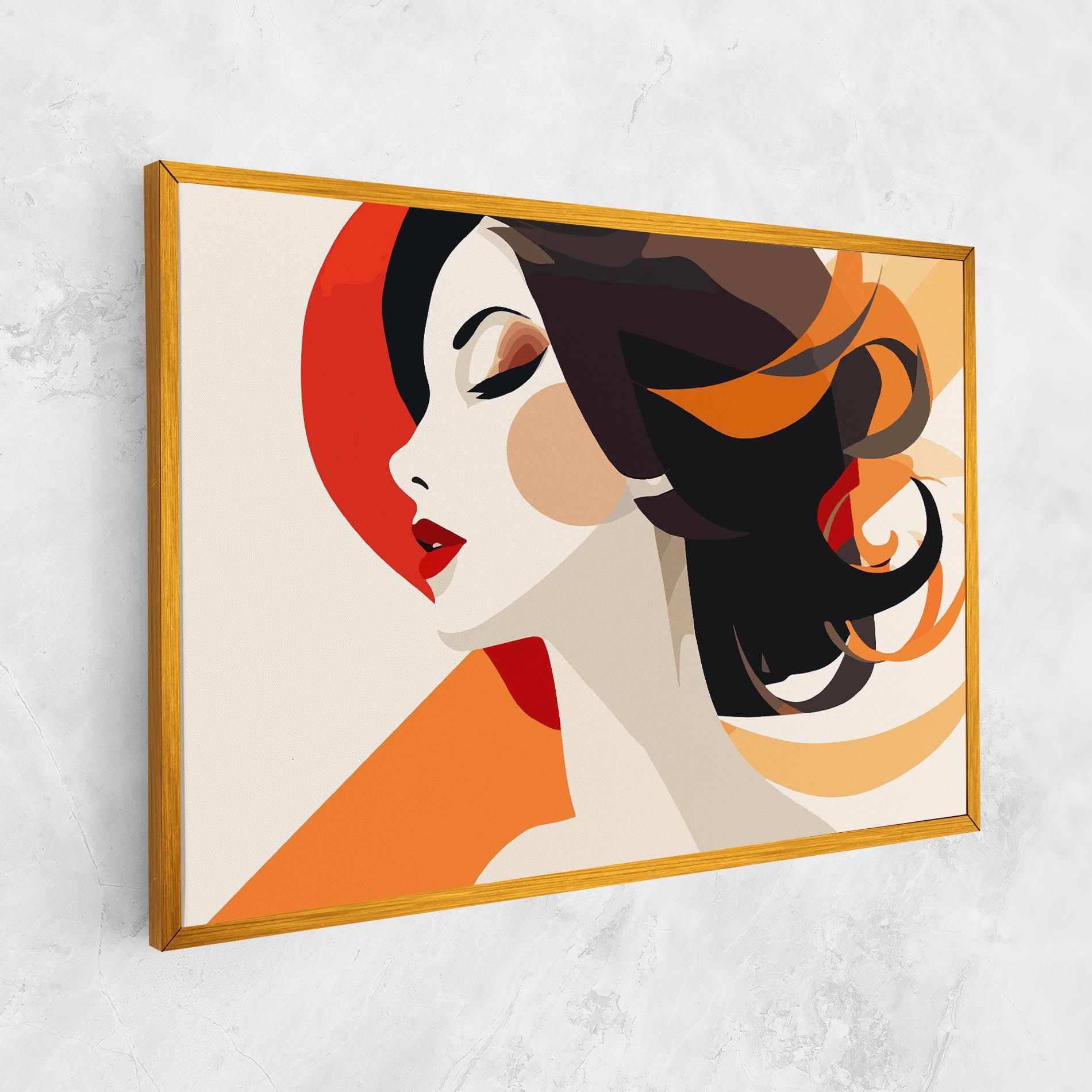 Abstract Autumn Woman mockup 1