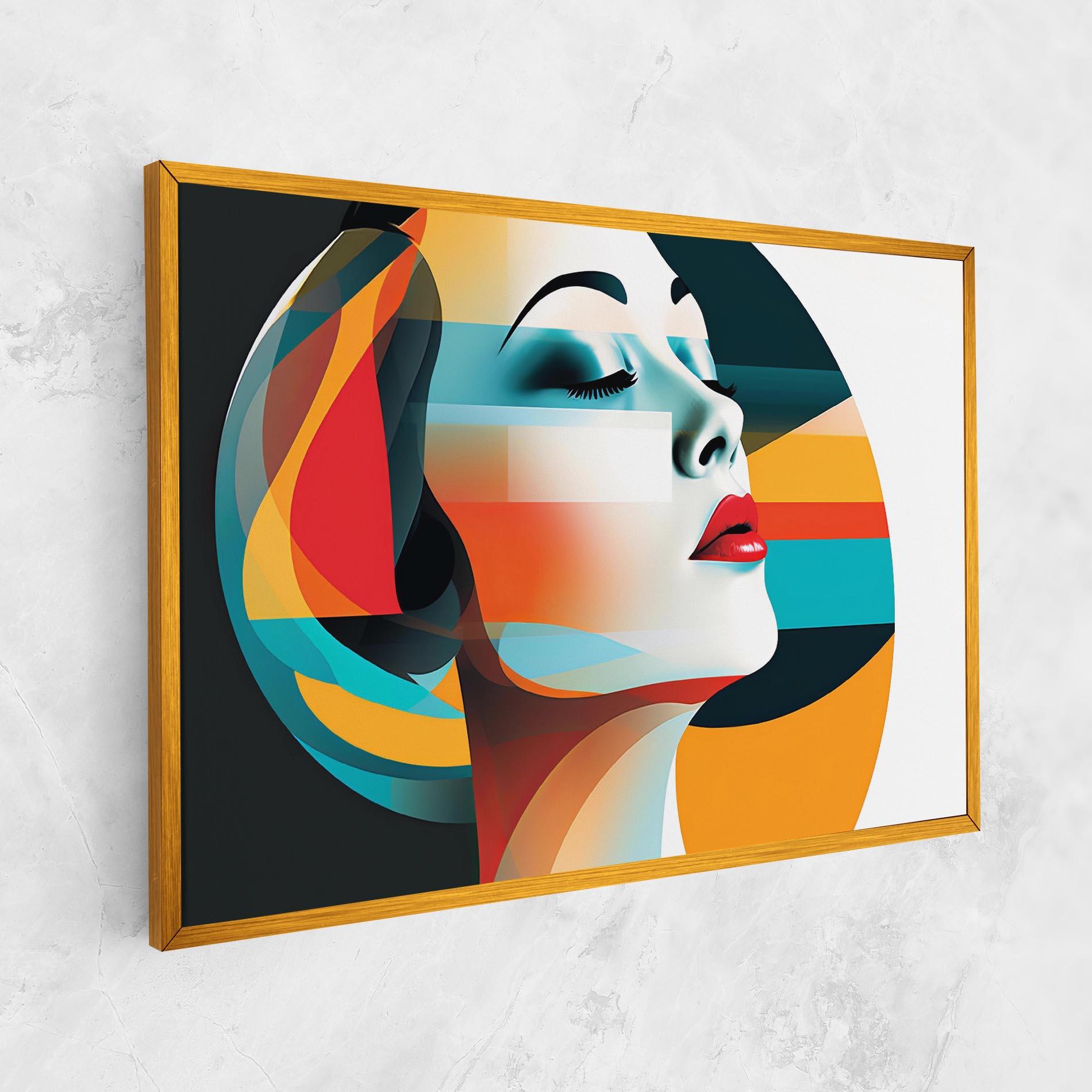 Leinwandbild Blue Abstract Makeup mockup 1