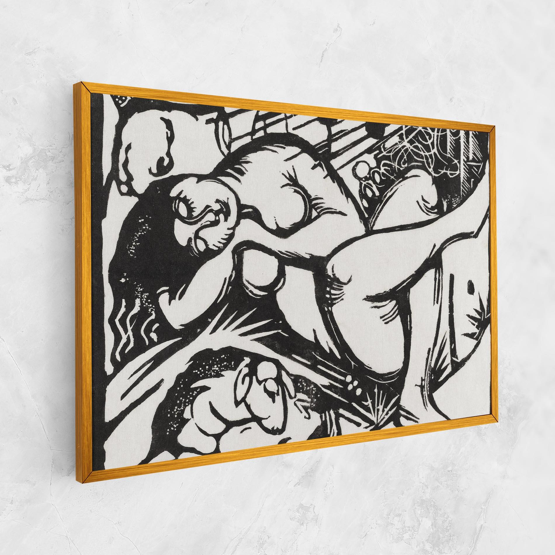 Leinwandbild Woman Drawing mockup 1