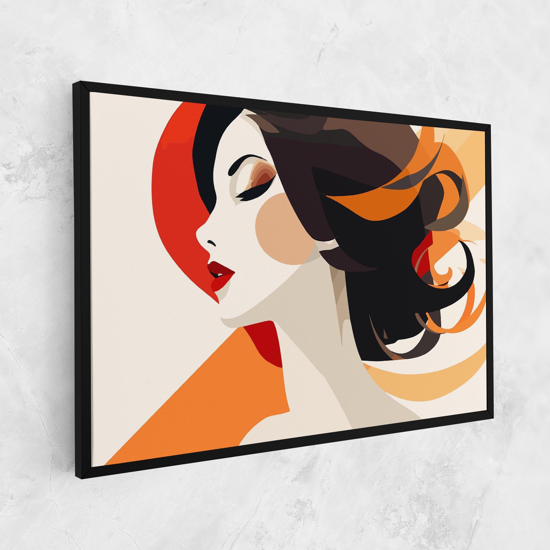 Leinwandbild Abstract Autumn Woman mockup 1