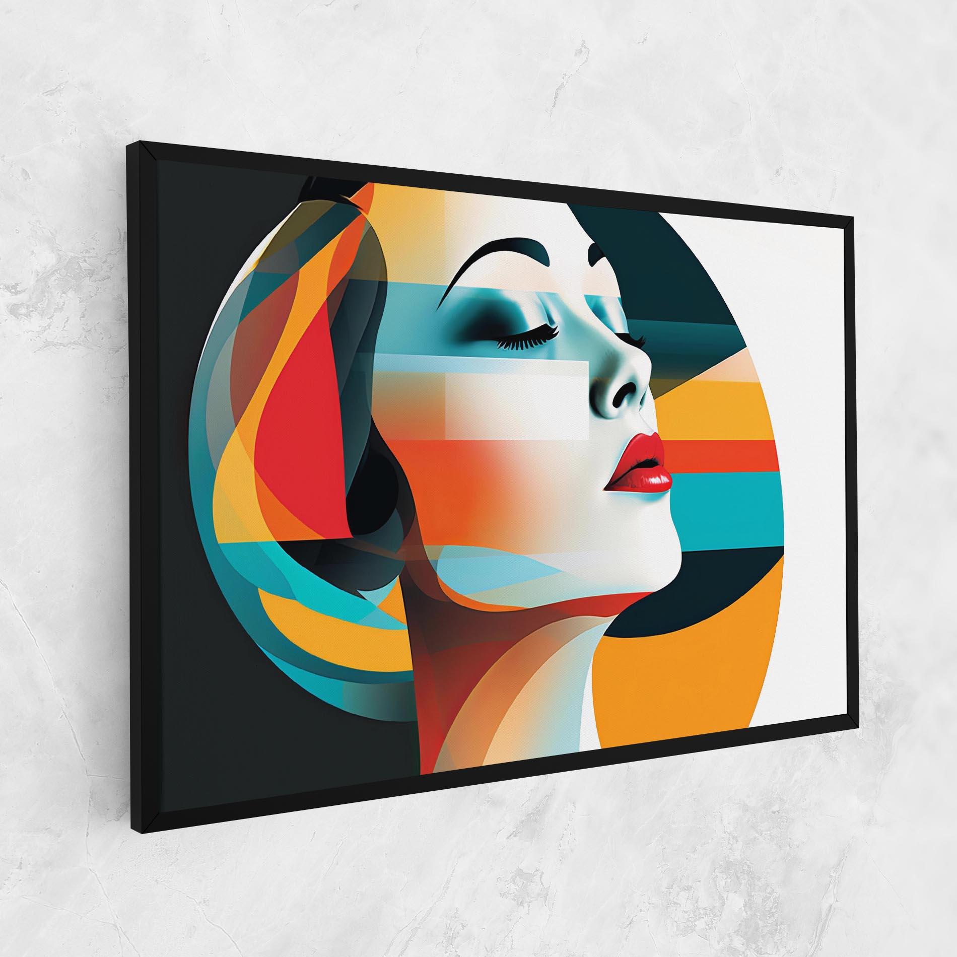 Leinwandbild Blue Abstract Makeup mockup 1