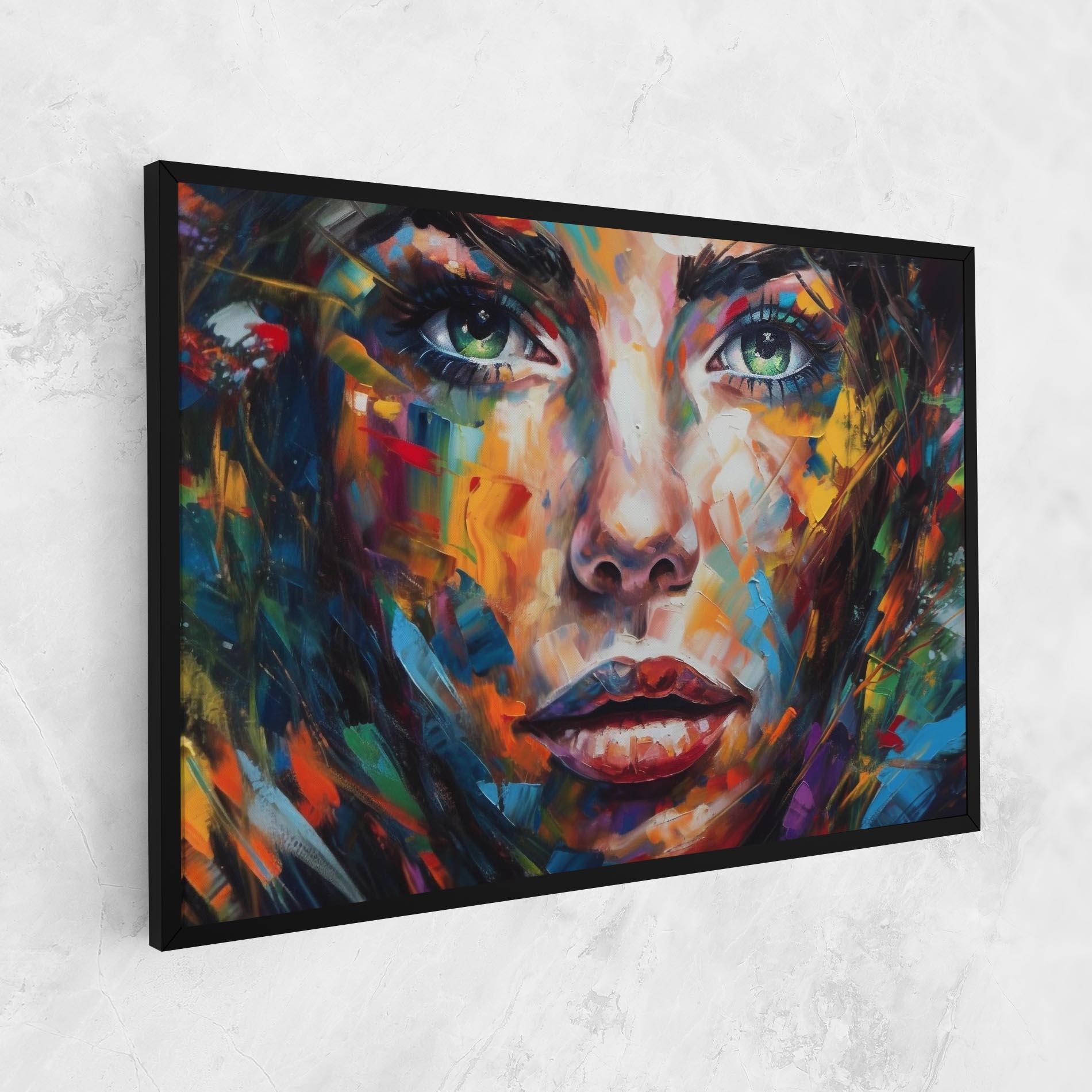 Leinwandbild Vibrant Color Woman Paint mockup 1
